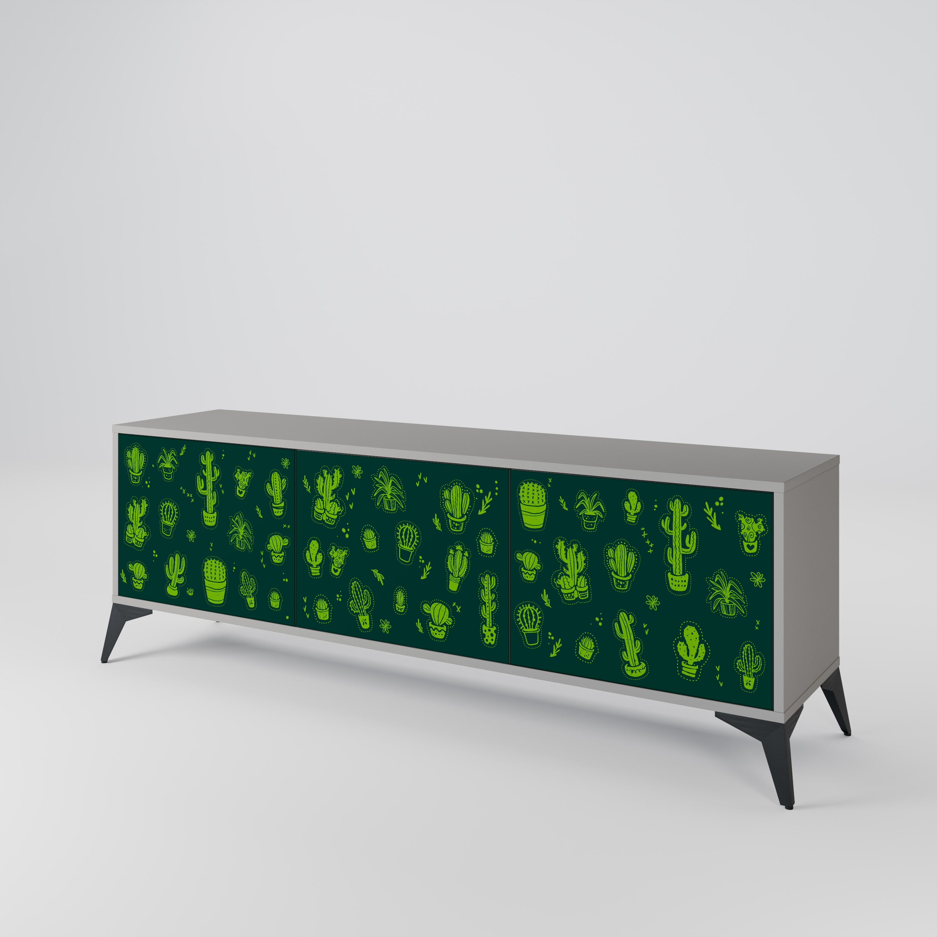 DESERT GREEN 3-Door TV Cabinet