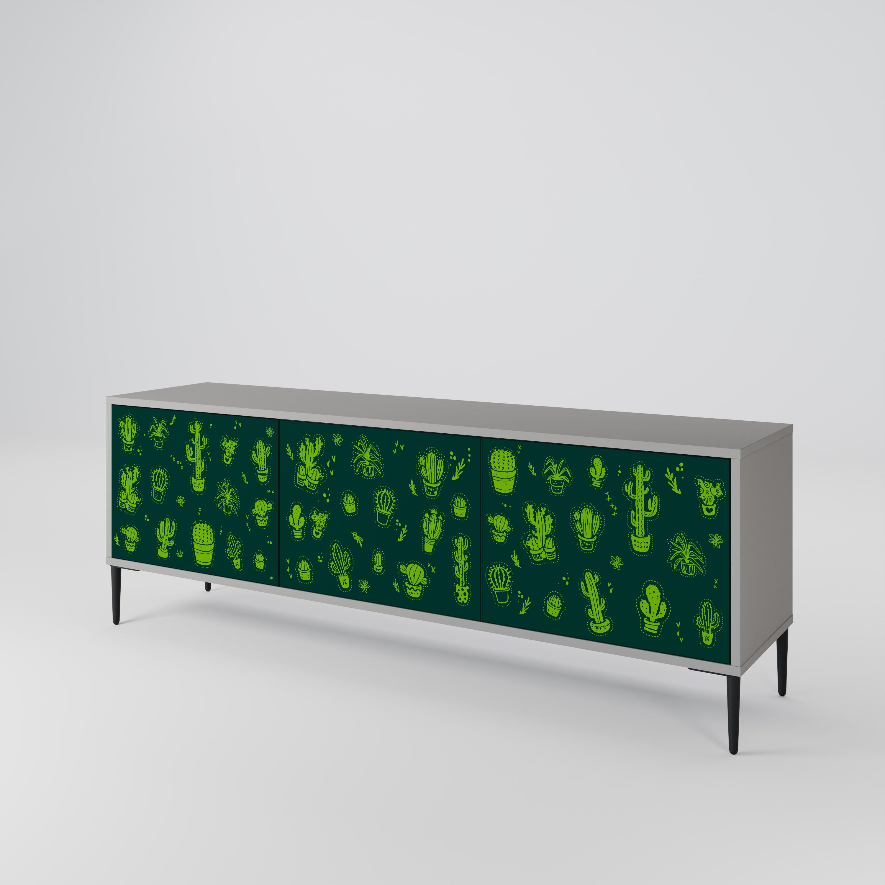 DESERT GREEN 3-Door TV Cabinet
