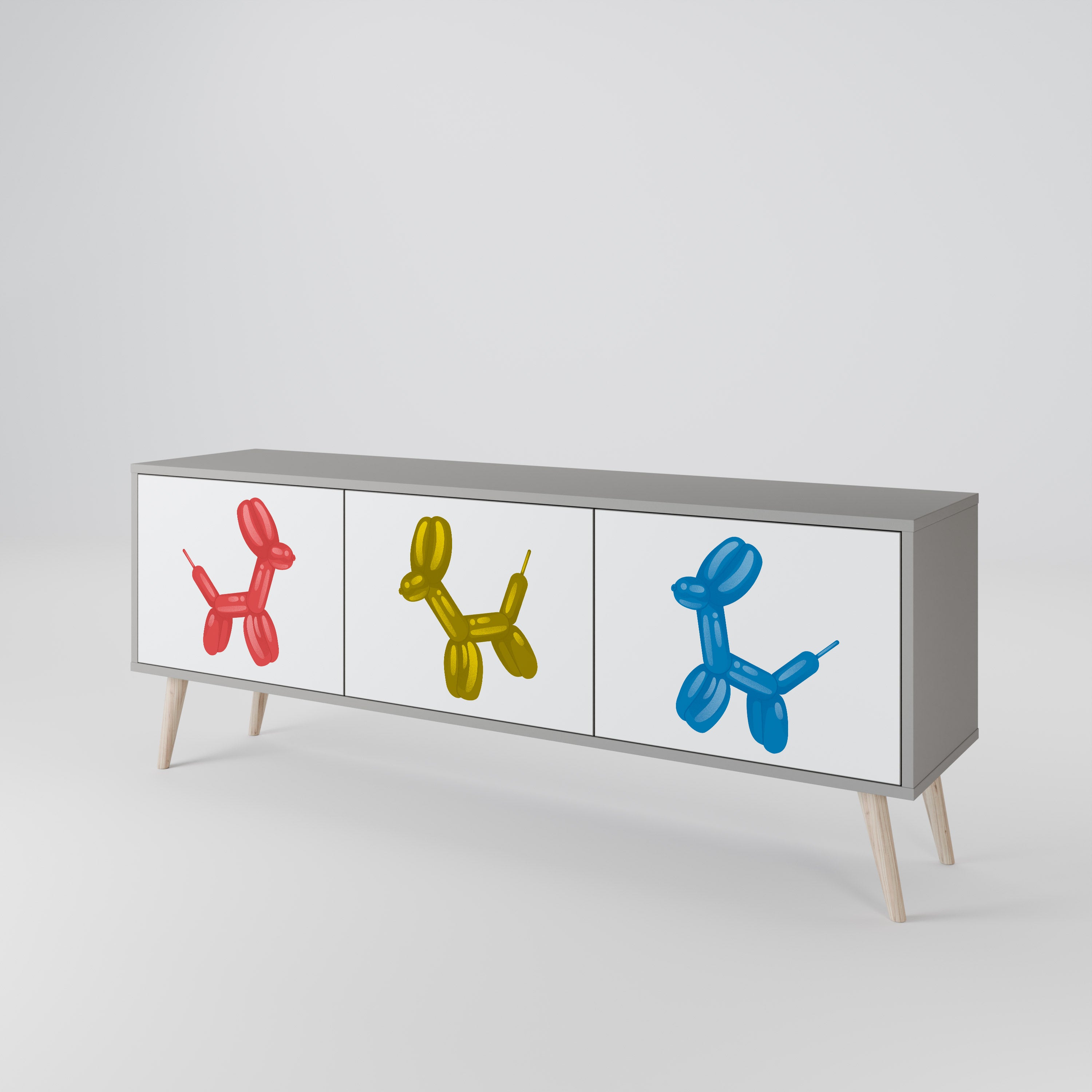 CHILDHOOD MEMORY 3-Door TV Cabinet