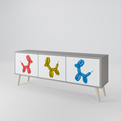 CHILDHOOD MEMORY 3-Door TV Cabinet