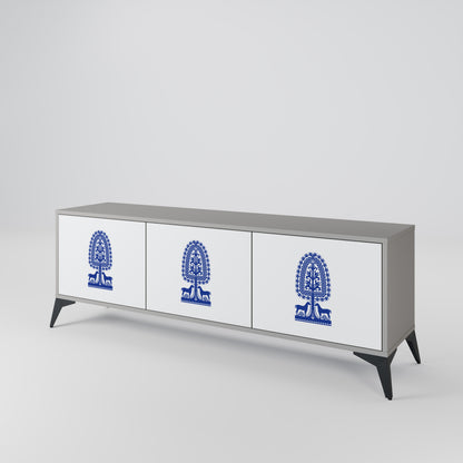 POLISH FOLK ART 3-Door TV Cabinet
