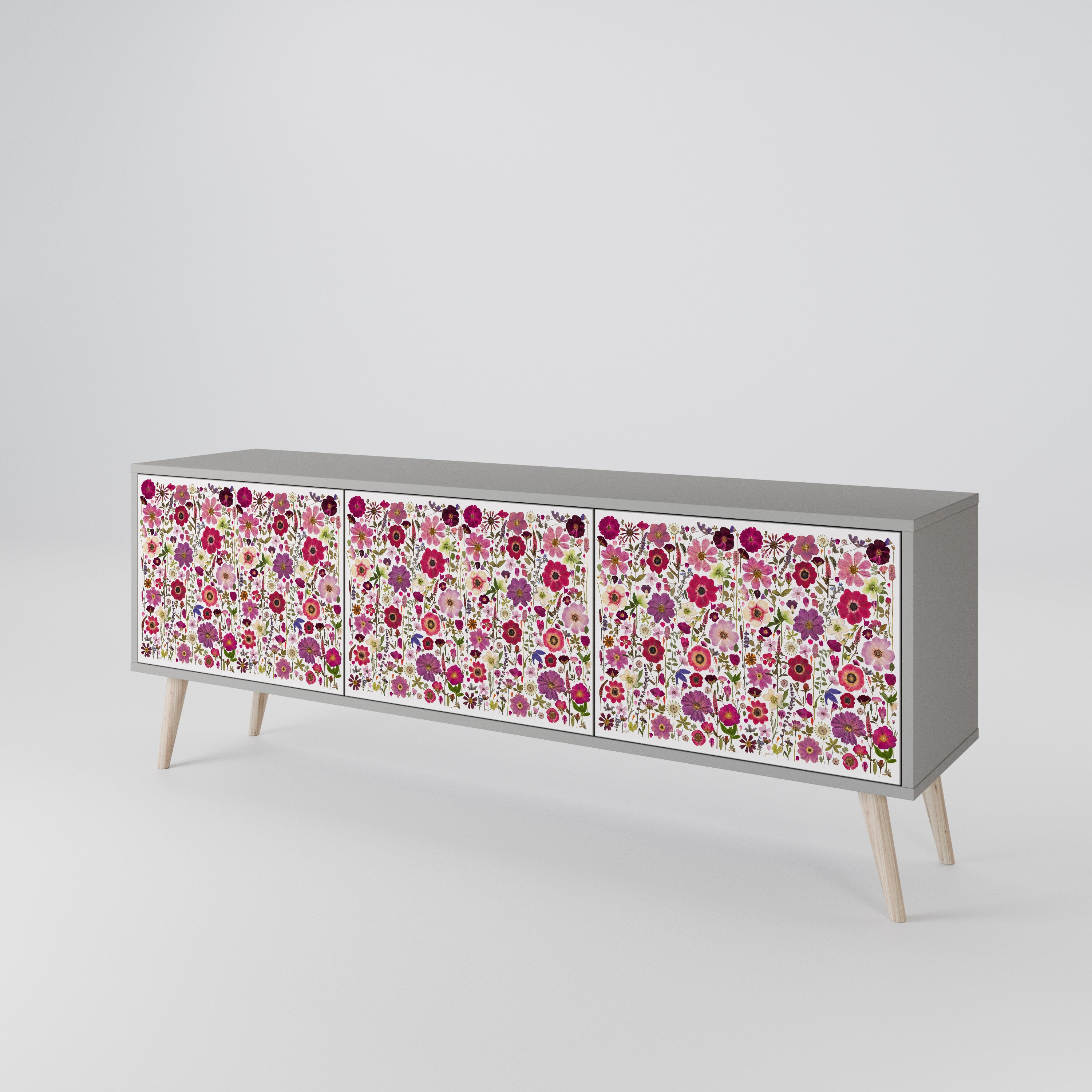 PETAL GARDEN 3-Door TV Cabinet