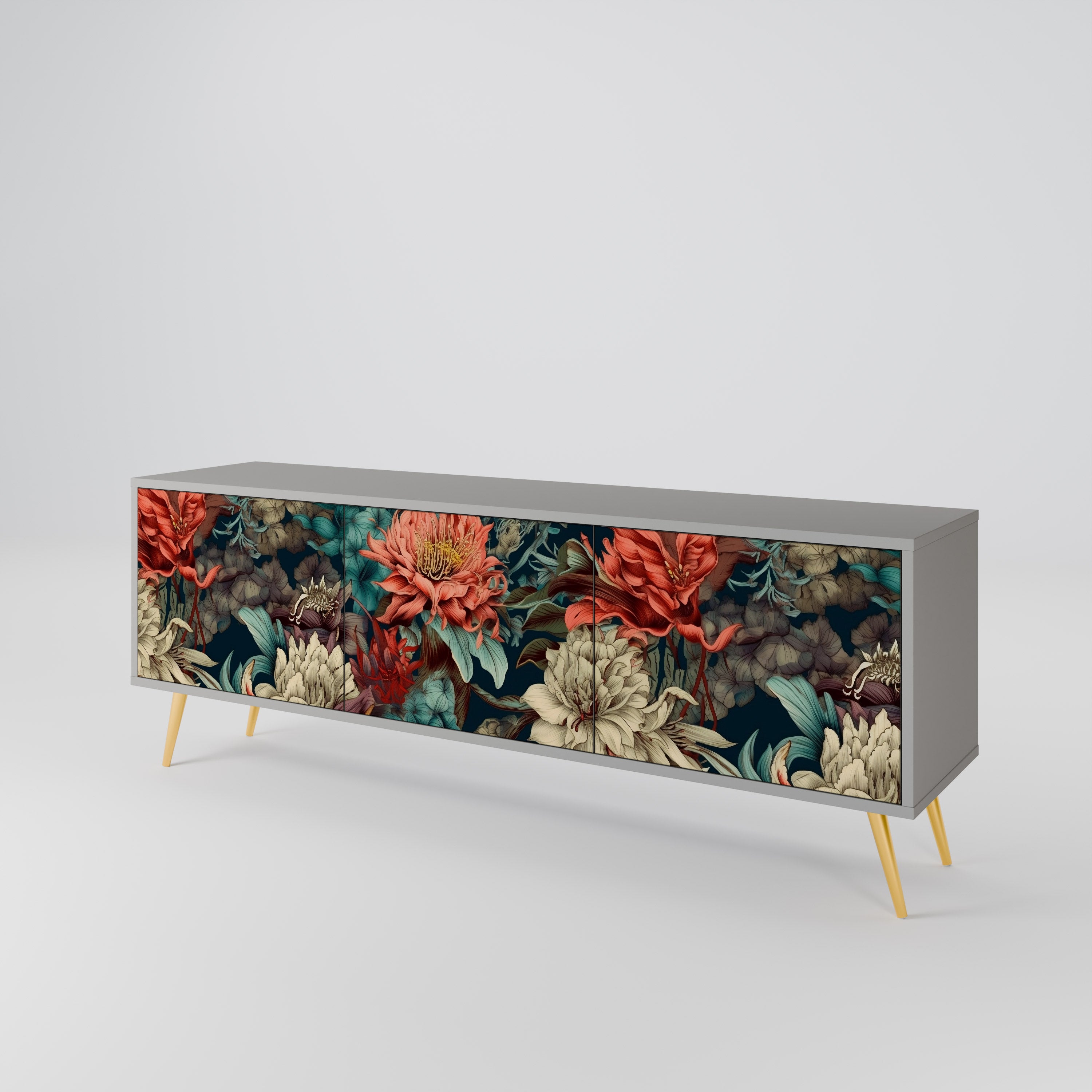 SPROUTING GRACE 3-Door TV Cabinet