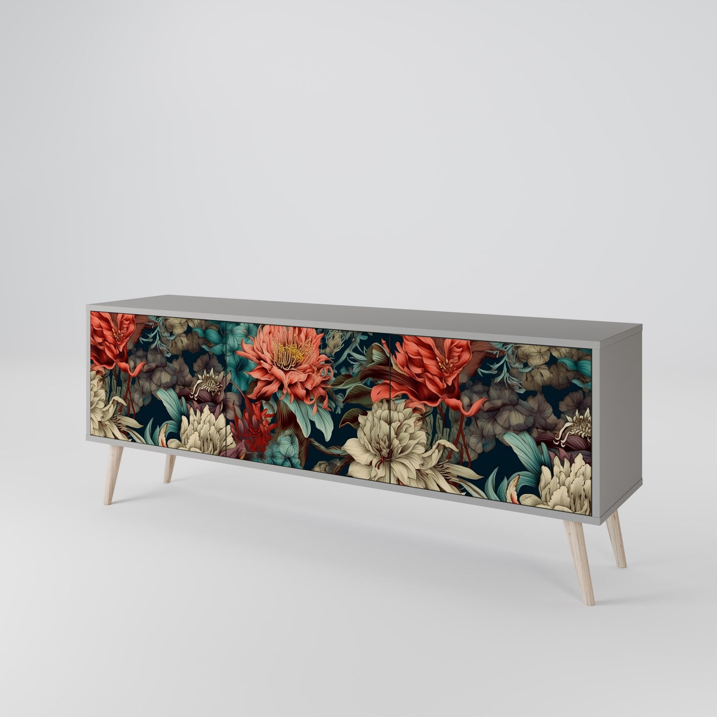 SPROUTING GRACE 3-Door TV Cabinet