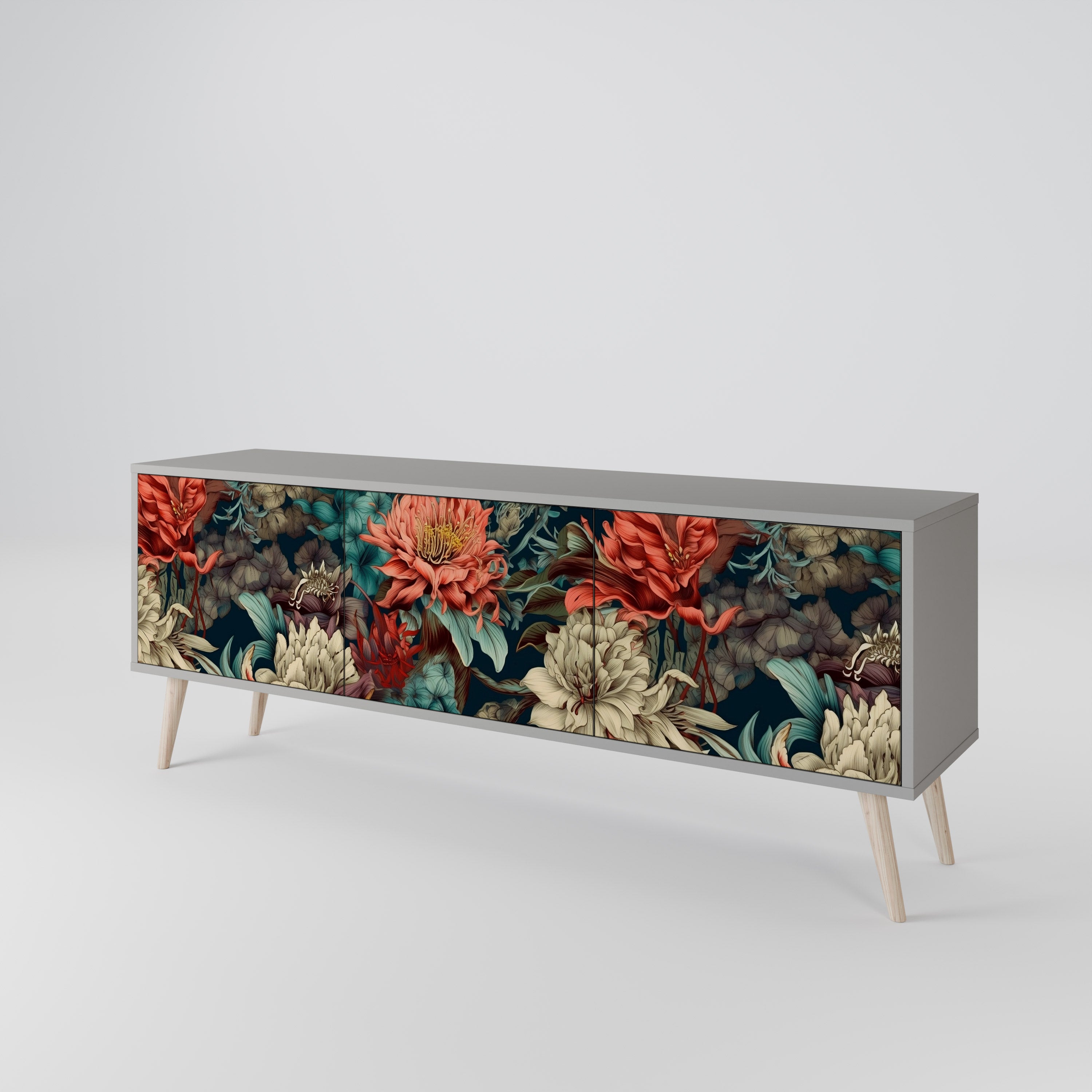 SPROUTING GRACE 3-Door TV Cabinet