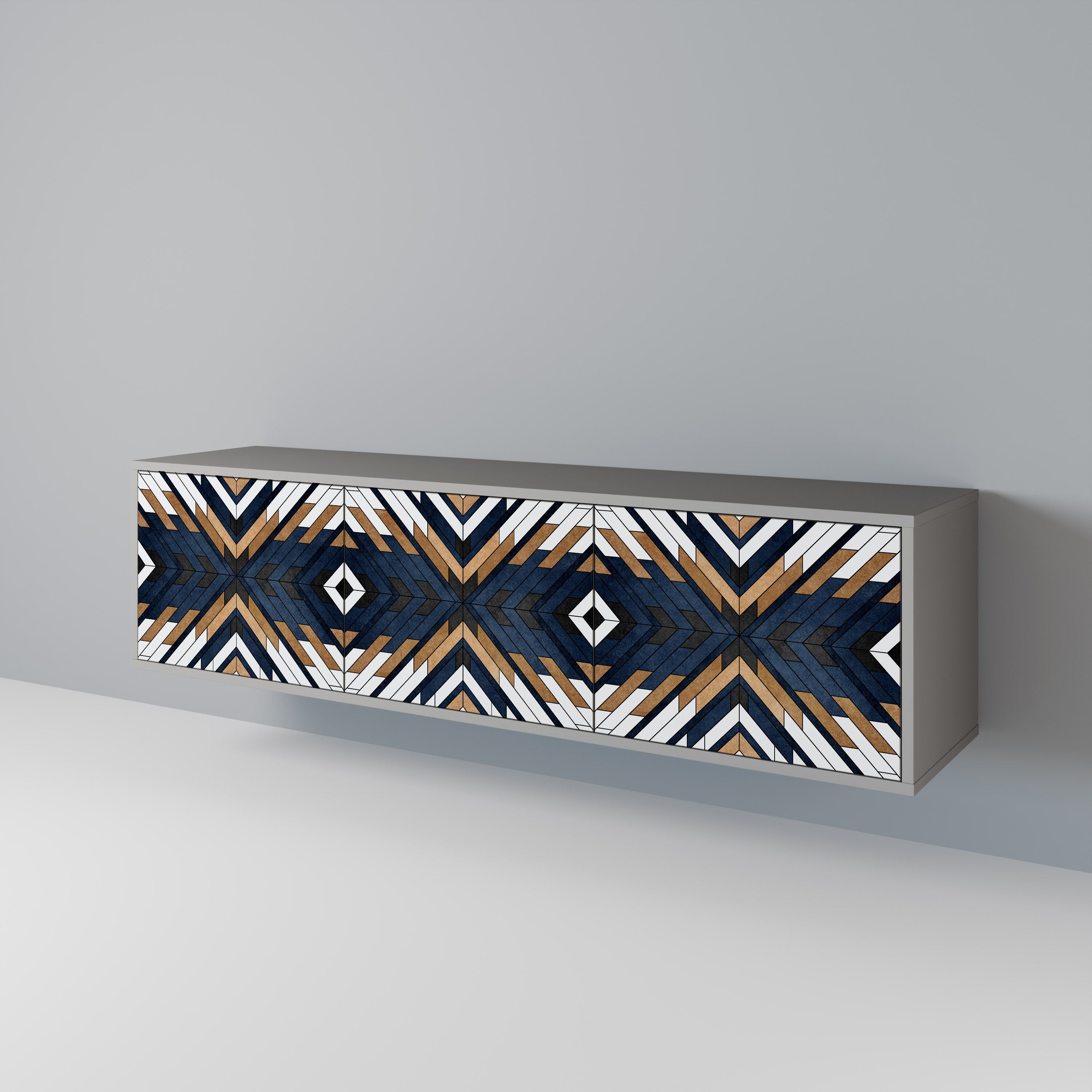 ARTFUL GEOMETRY 3-Door TV Cabinet