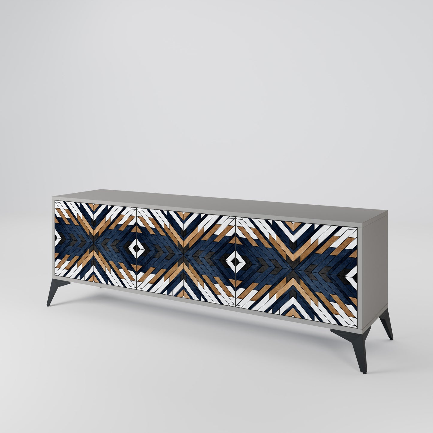 ARTFUL GEOMETRY 3-Door TV Cabinet