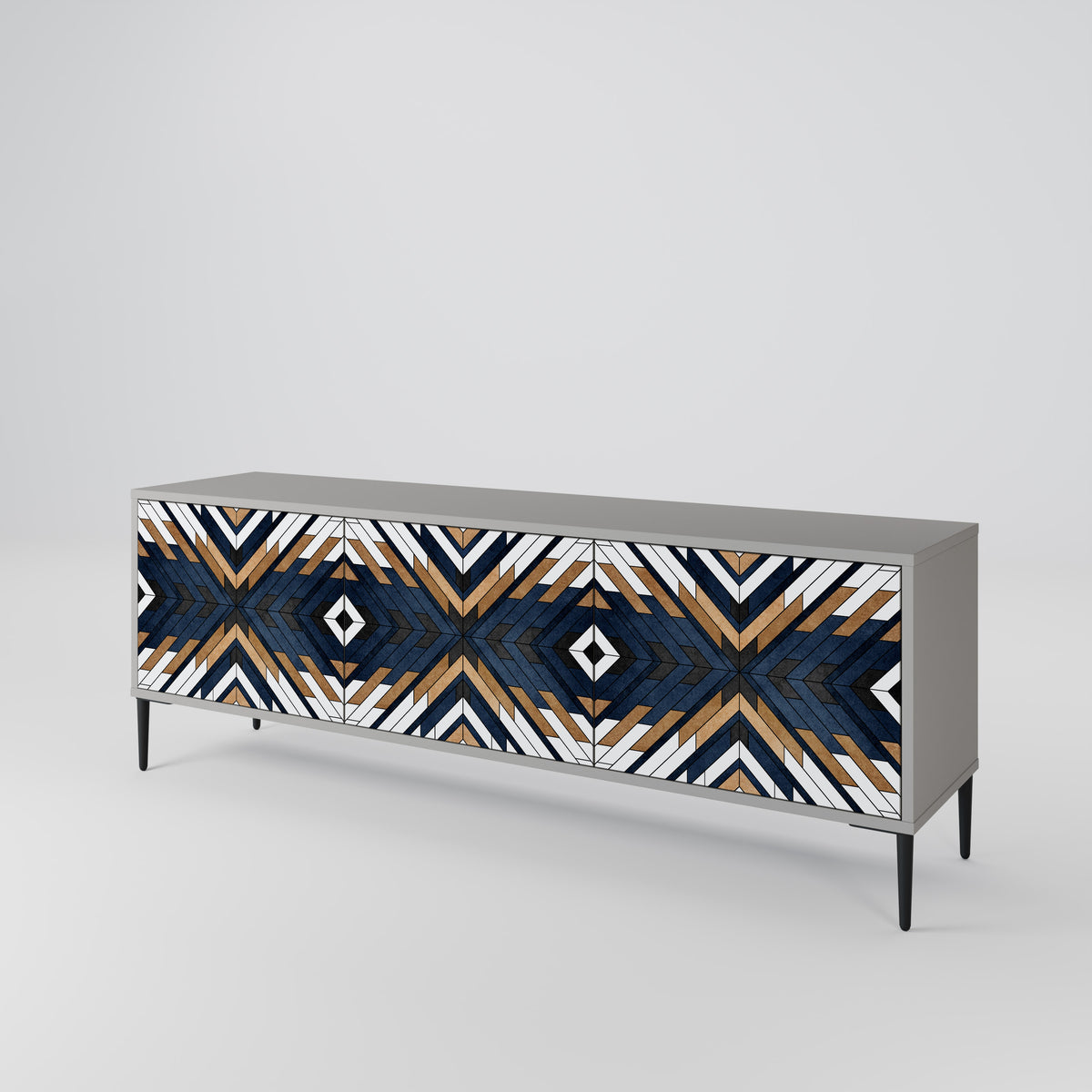 ARTFUL GEOMETRY 3-Door TV Cabinet