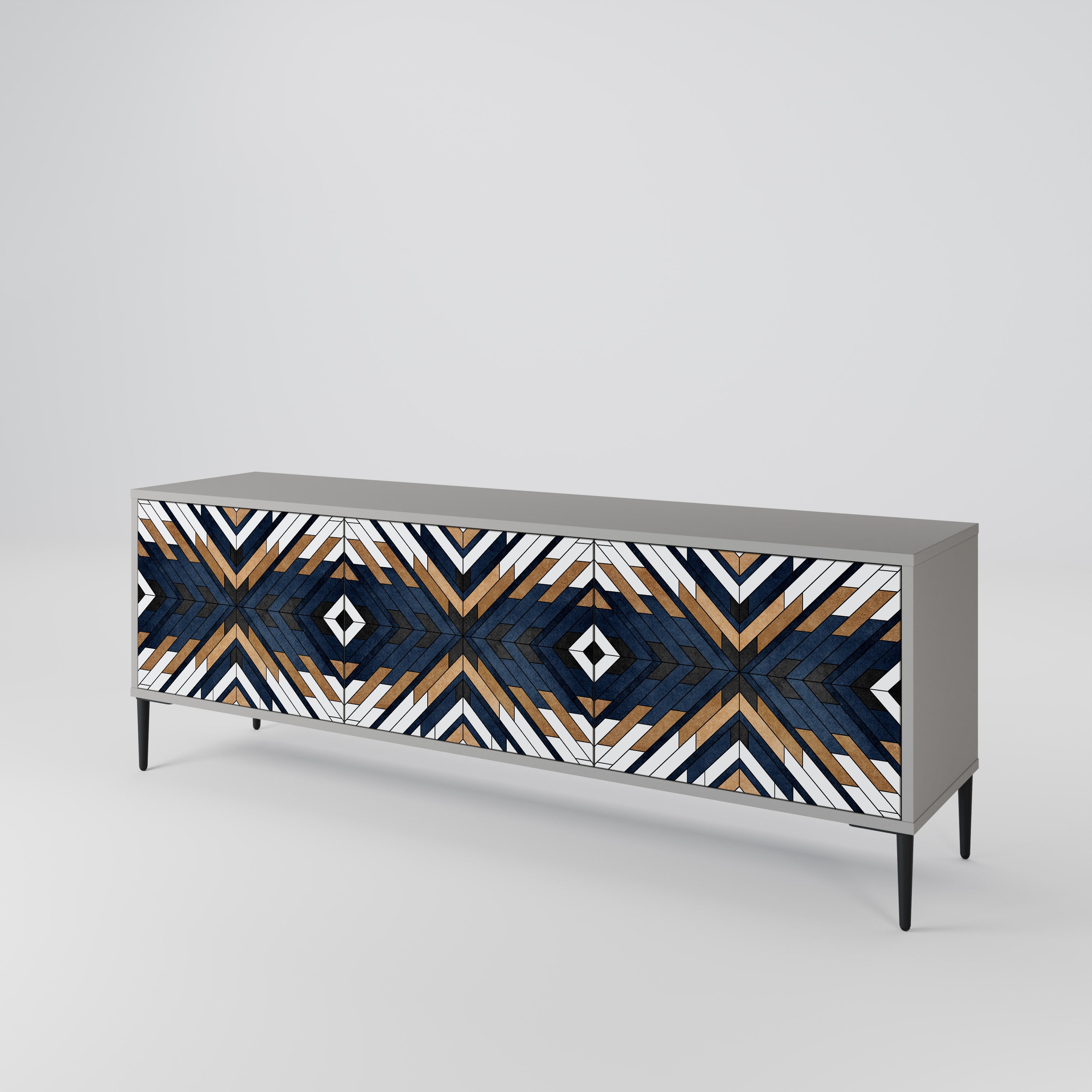 ARTFUL GEOMETRY 3-Door TV Cabinet