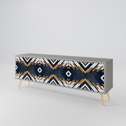 ARTFUL GEOMETRY 3-Door TV Cabinet
