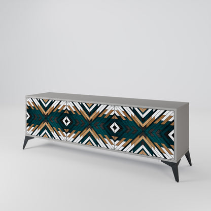 ARTISTIC GEOMETRY 3-Door TV Cabinet