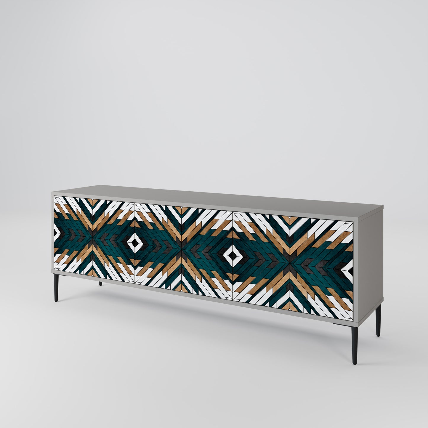 ARTISTIC GEOMETRY 3-Door TV Cabinet