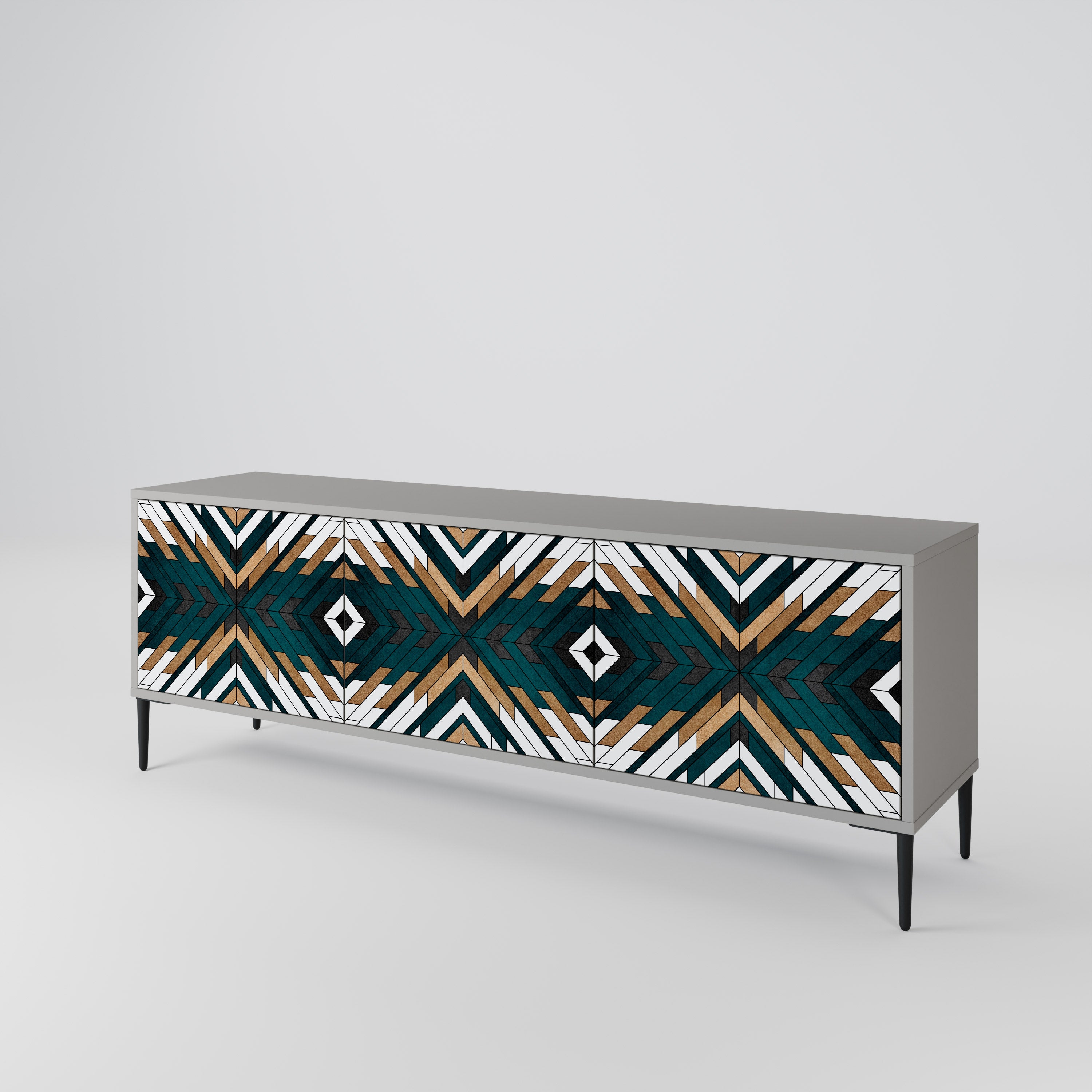 ARTISTIC GEOMETRY 3-Door TV Cabinet