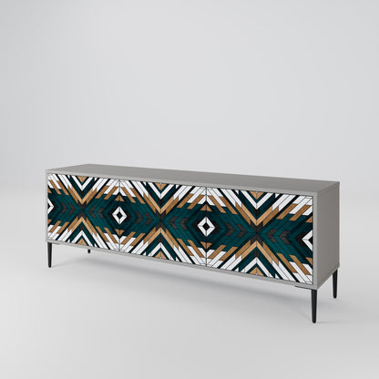 ARTISTIC GEOMETRY 3-Door TV Cabinet