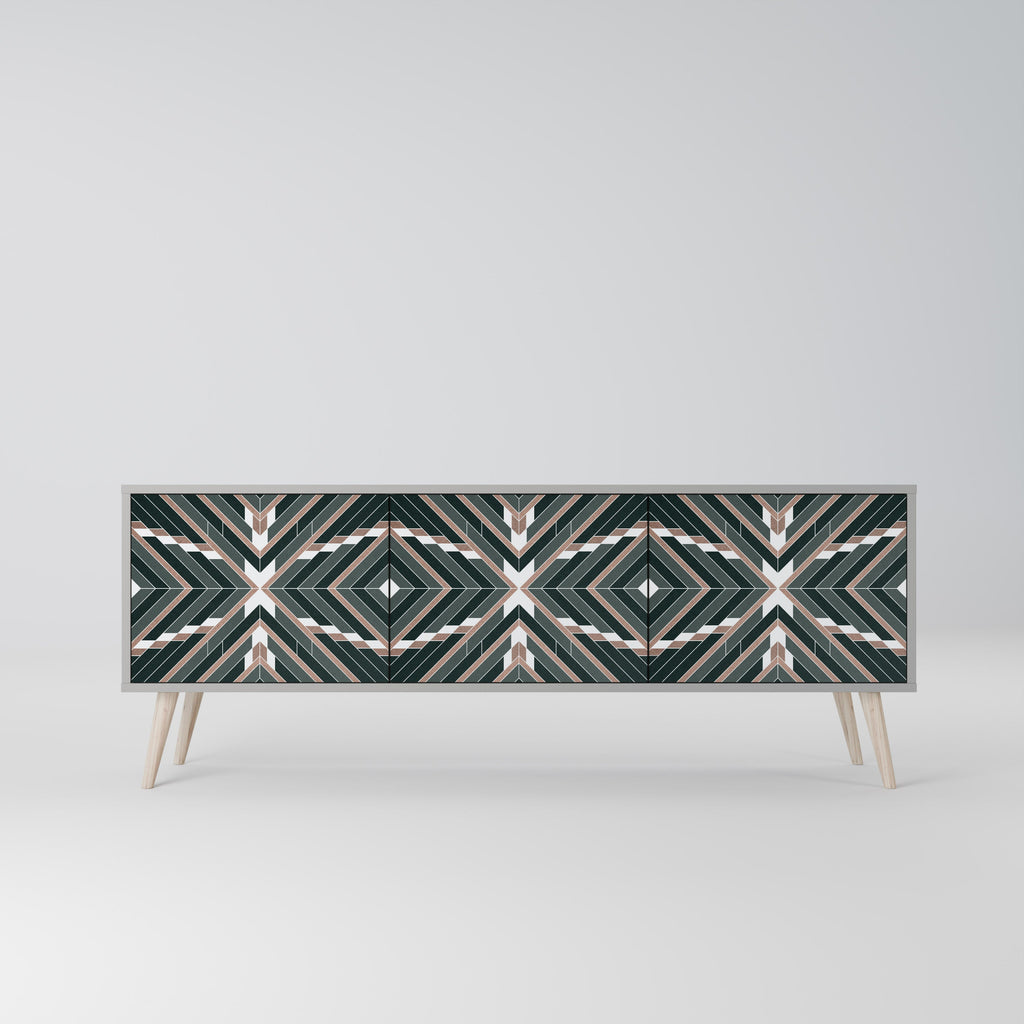 Meuble TV 3 portes DIMENSION DELIGHTS en finition grise