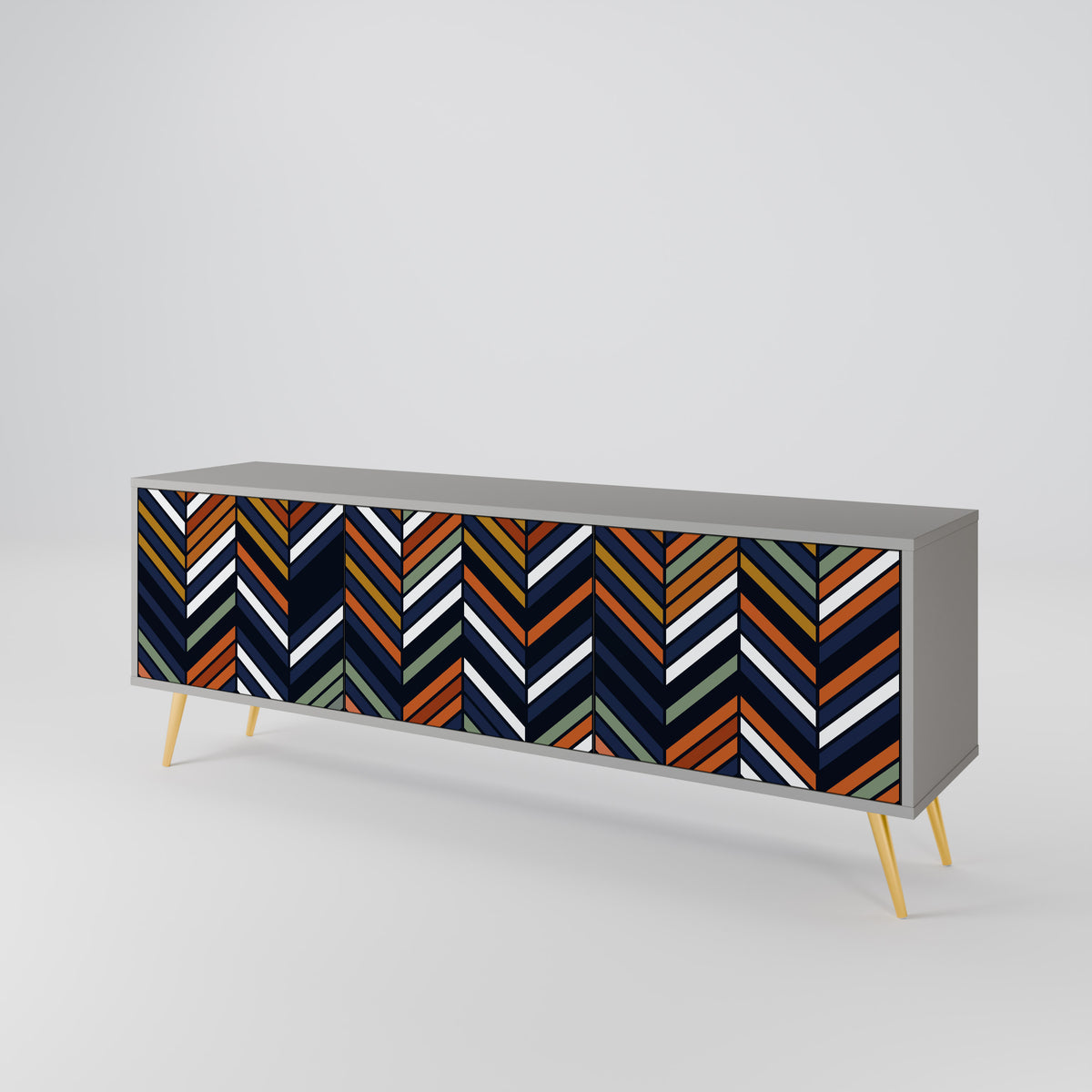 VIBRANT PATCHWORK 3-Door TV Cabinet