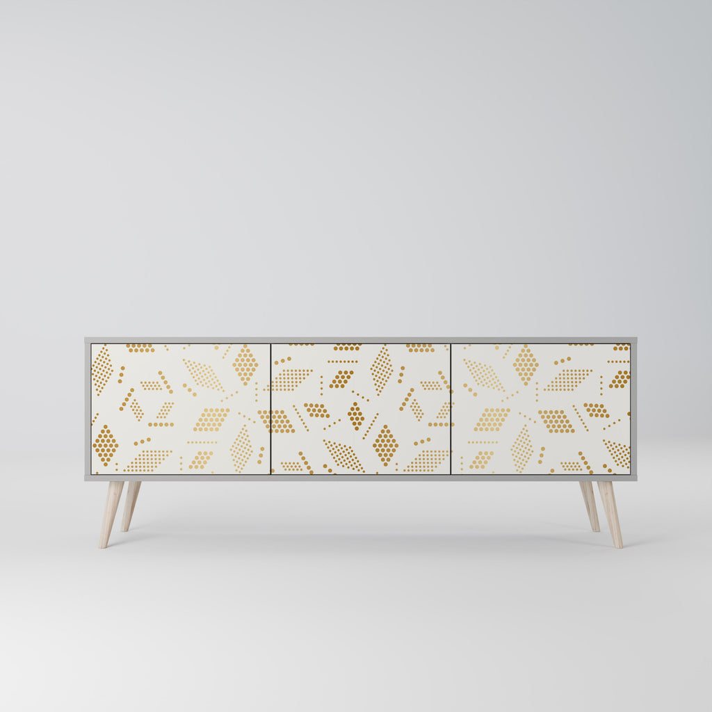 Meuble TV 3 portes SPOTTED DAZE, finition grise