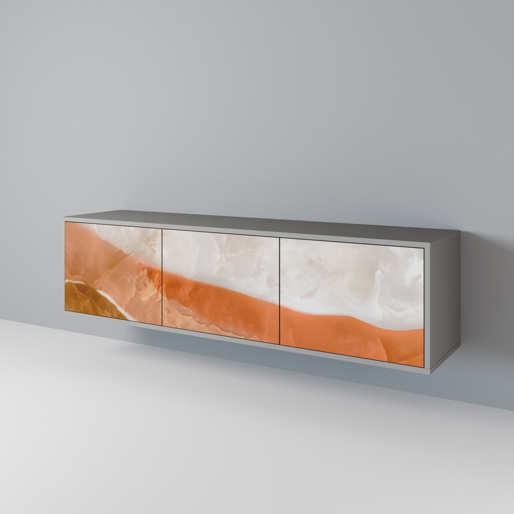 Meuble TV 3 portes SANDHILLS SPLENDOUR finition grise