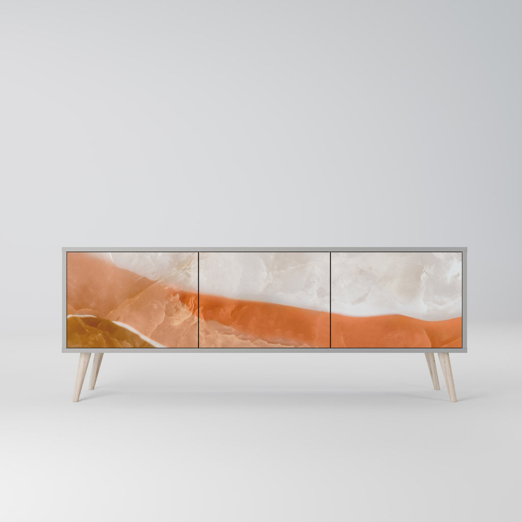 Meuble TV 3 portes SANDHILLS SPLENDOUR finition grise