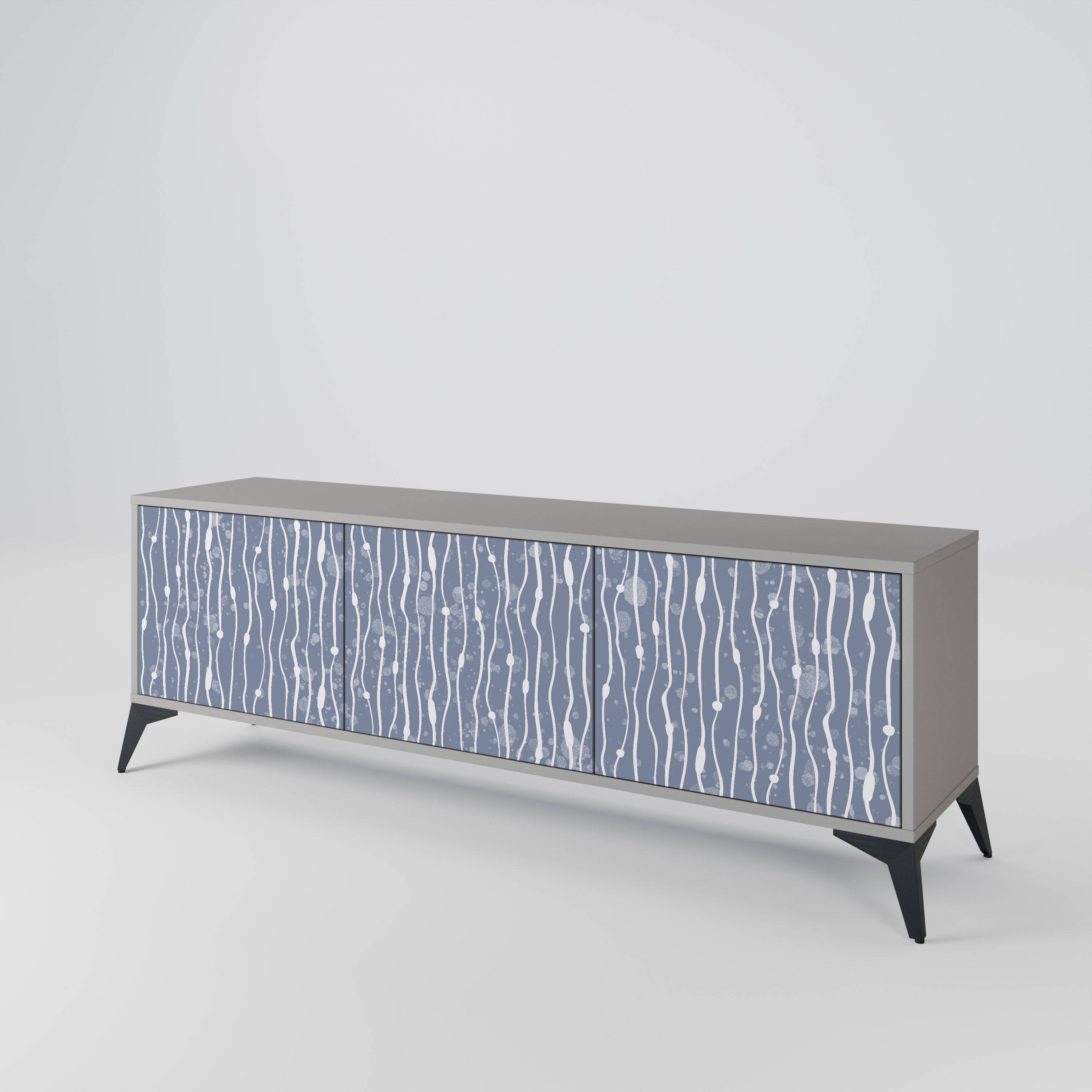 GRAPHITE RAIN 3-Door TV Cabinet