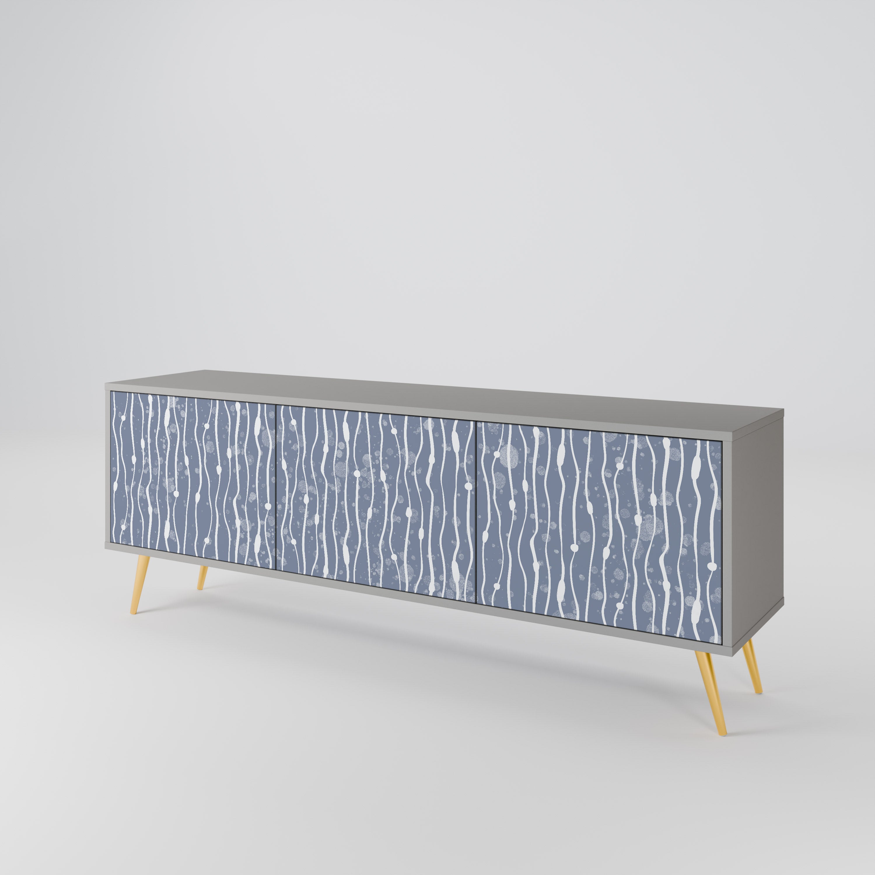 GRAPHITE RAIN 3-Door TV Cabinet
