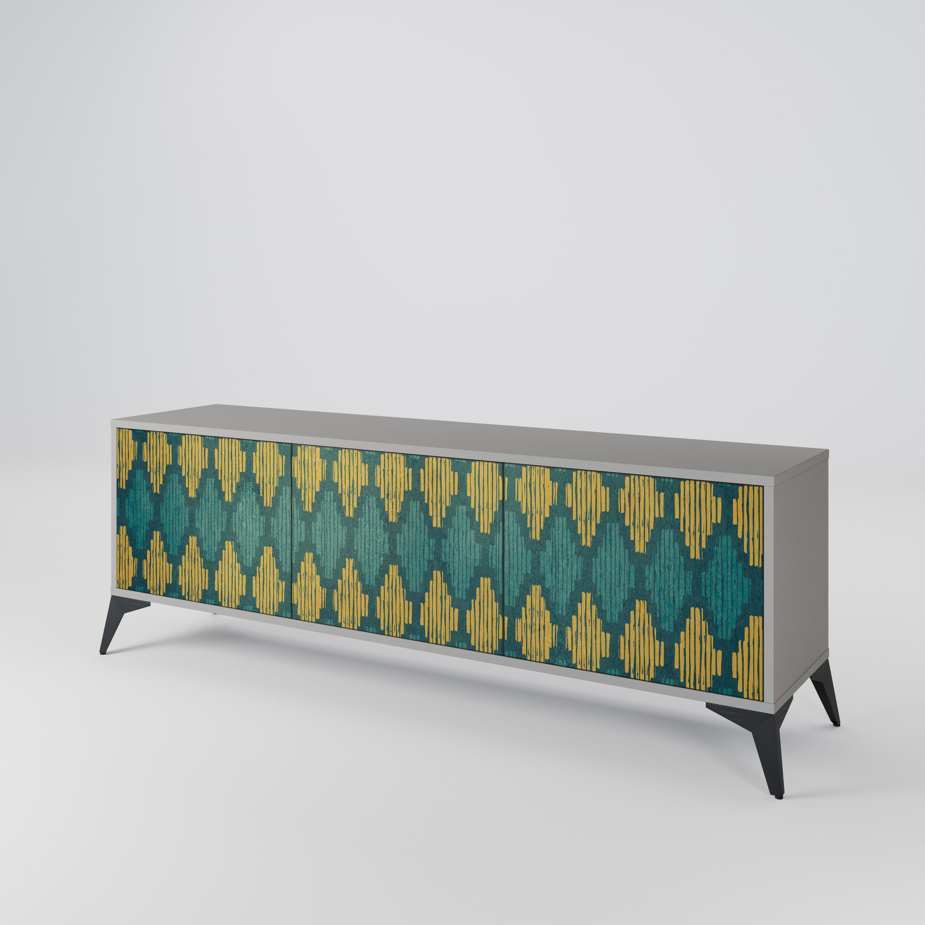 POLYGONS 3-Door TV Cabinet