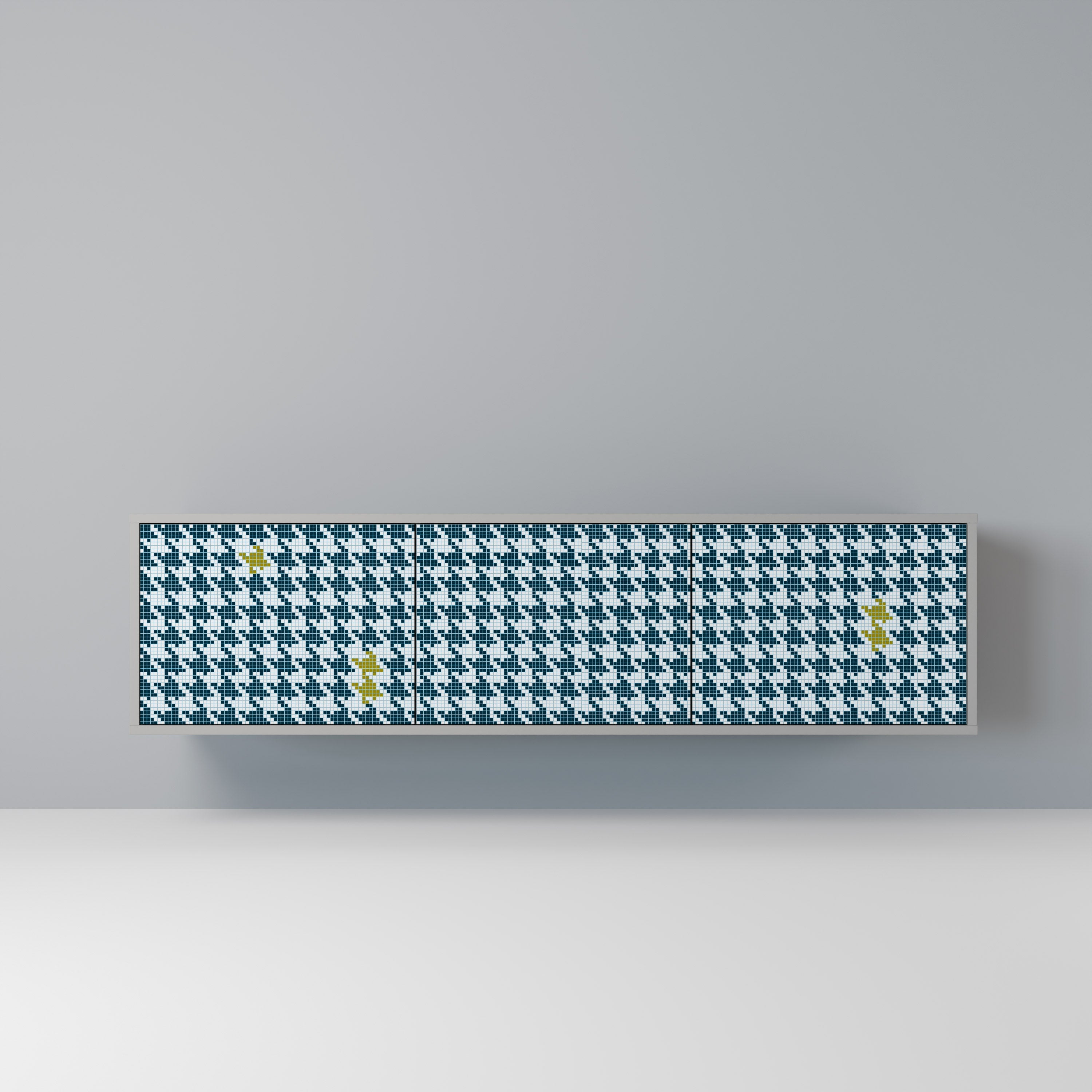 Meuble TV 3 portes HORS CONTEXTE finition grise