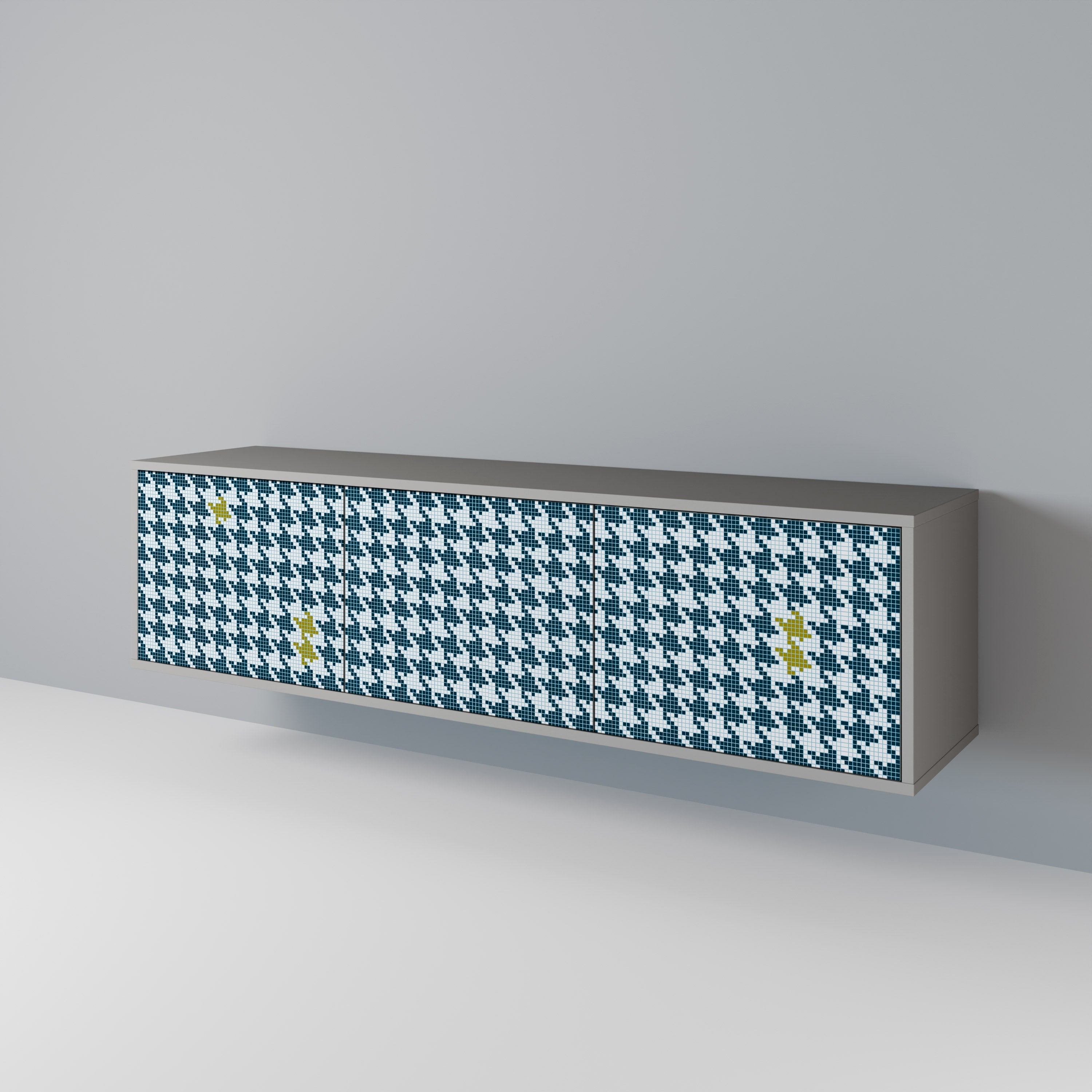 Meuble TV 3 portes HORS CONTEXTE finition grise