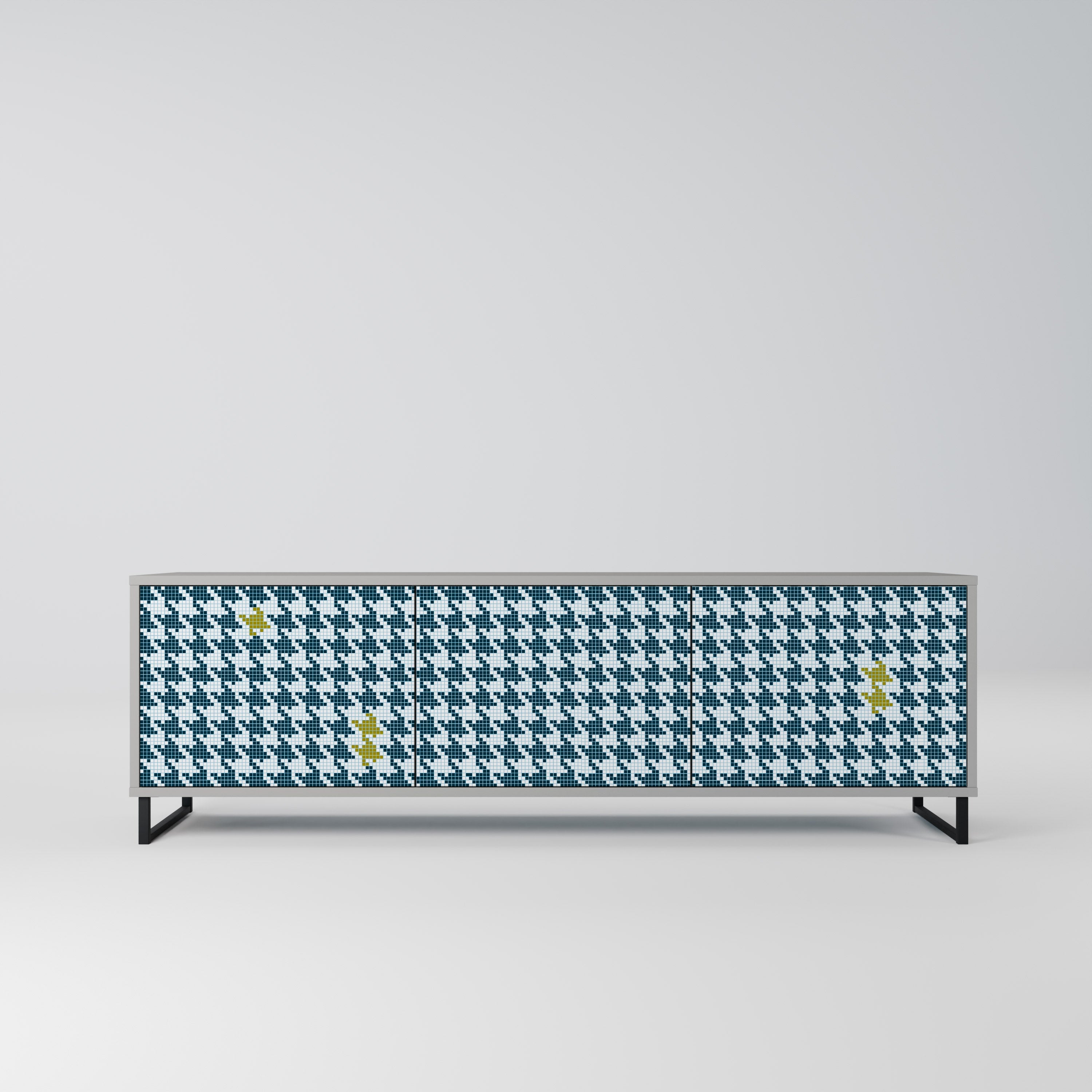 Meuble TV 3 portes HORS CONTEXTE finition grise