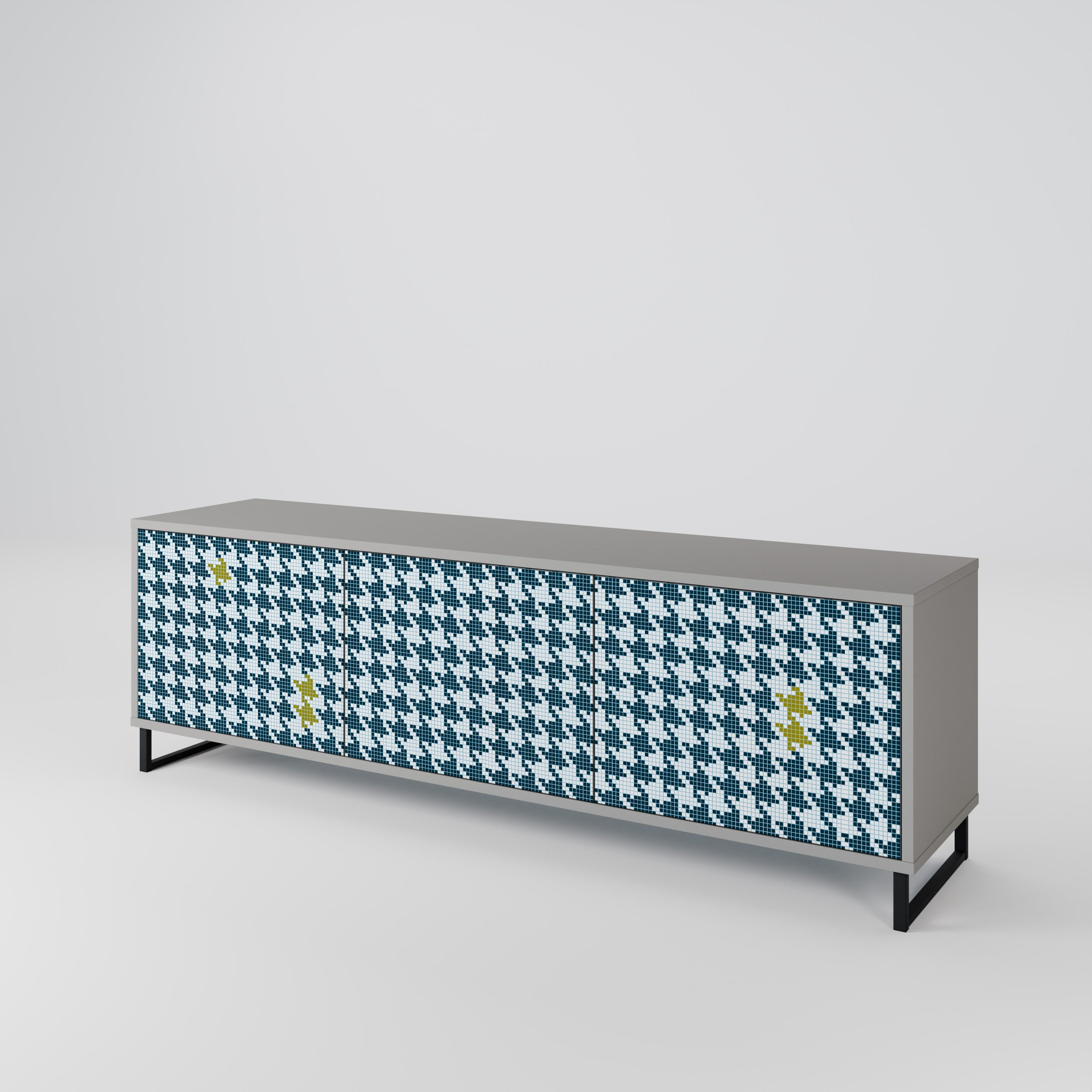 Meuble TV 3 portes HORS CONTEXTE finition grise