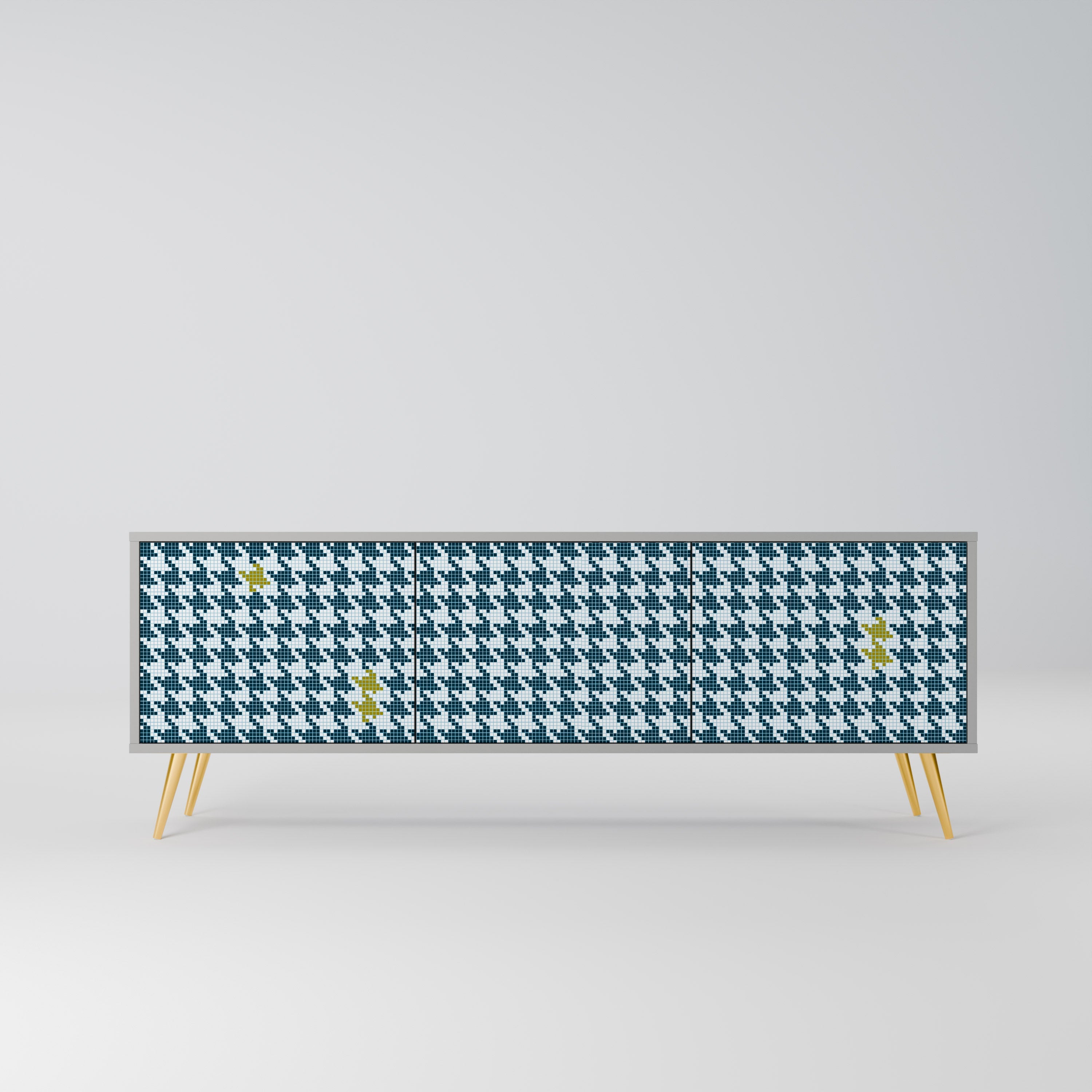 Meuble TV 3 portes HORS CONTEXTE finition grise