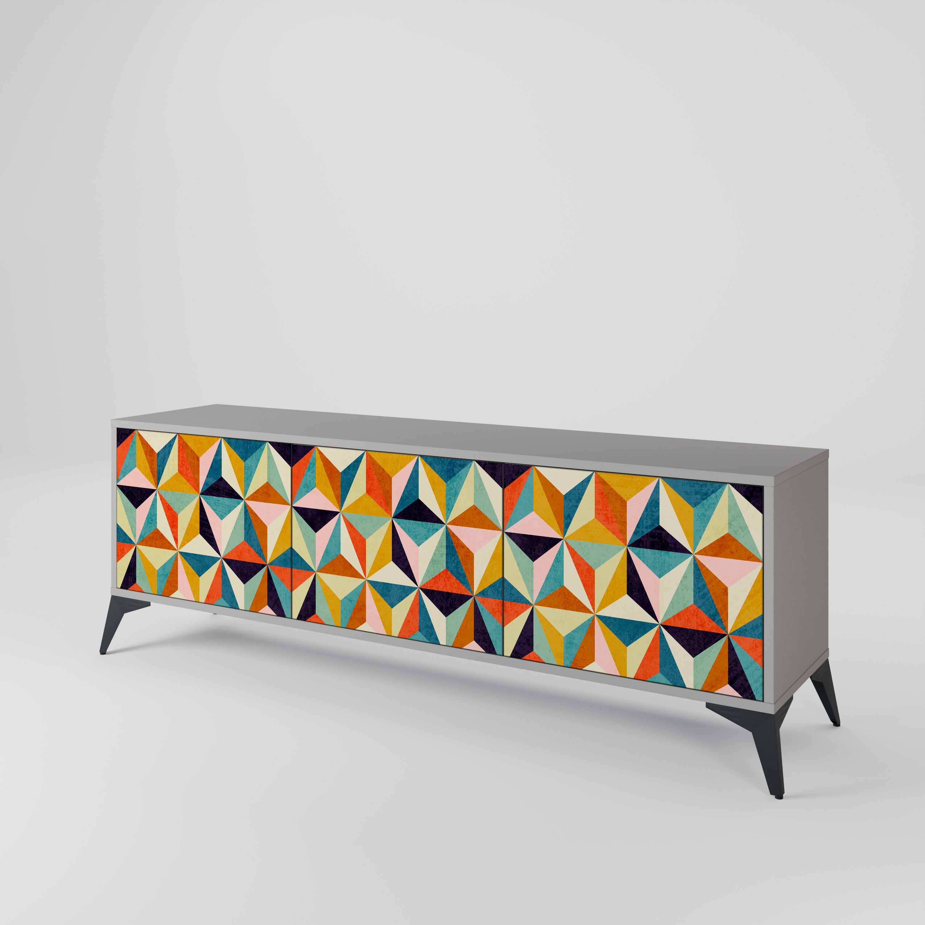 TESSELATE TREASURES 3-Door TV Cabinet