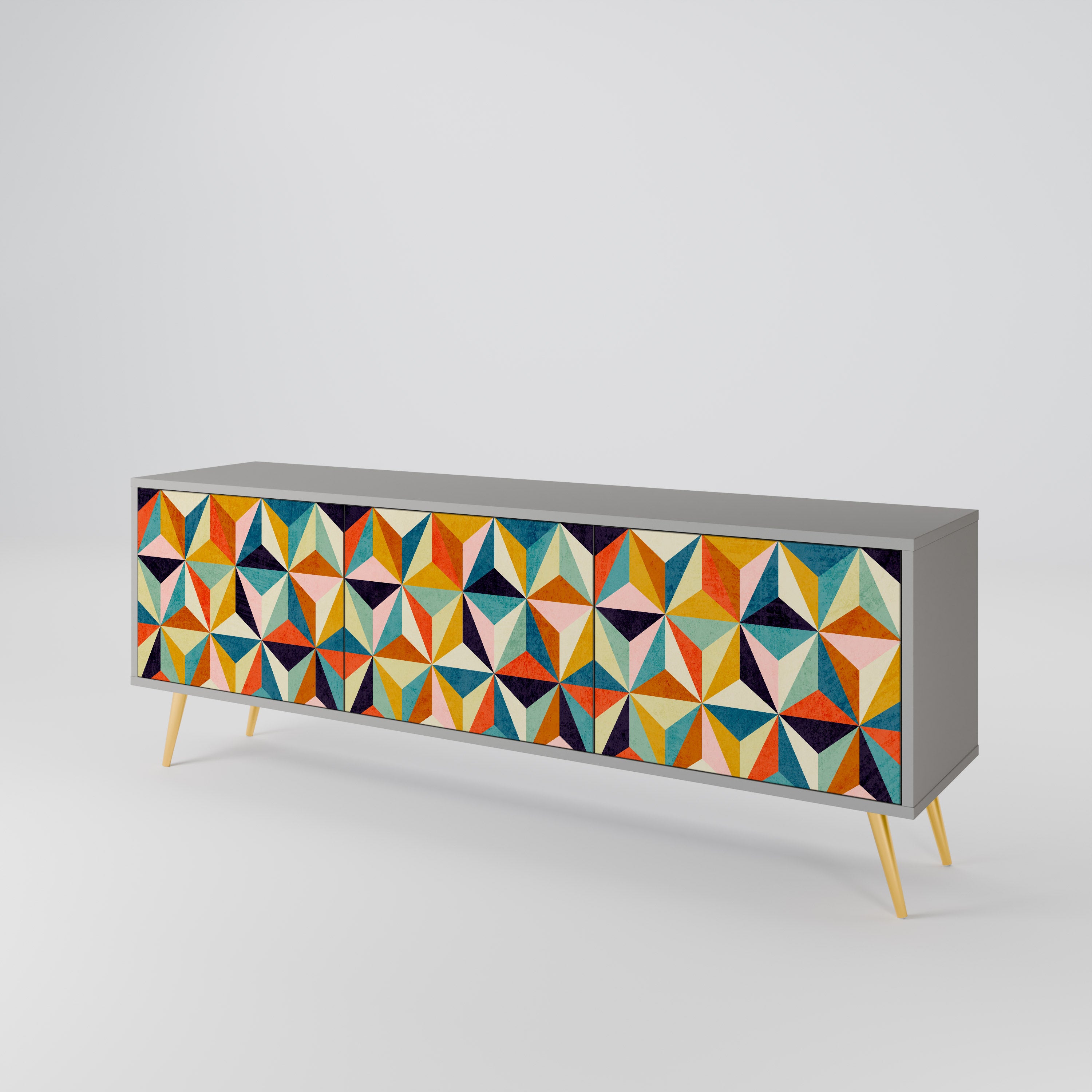 TESSELATE TREASURES 3-Door TV Cabinet