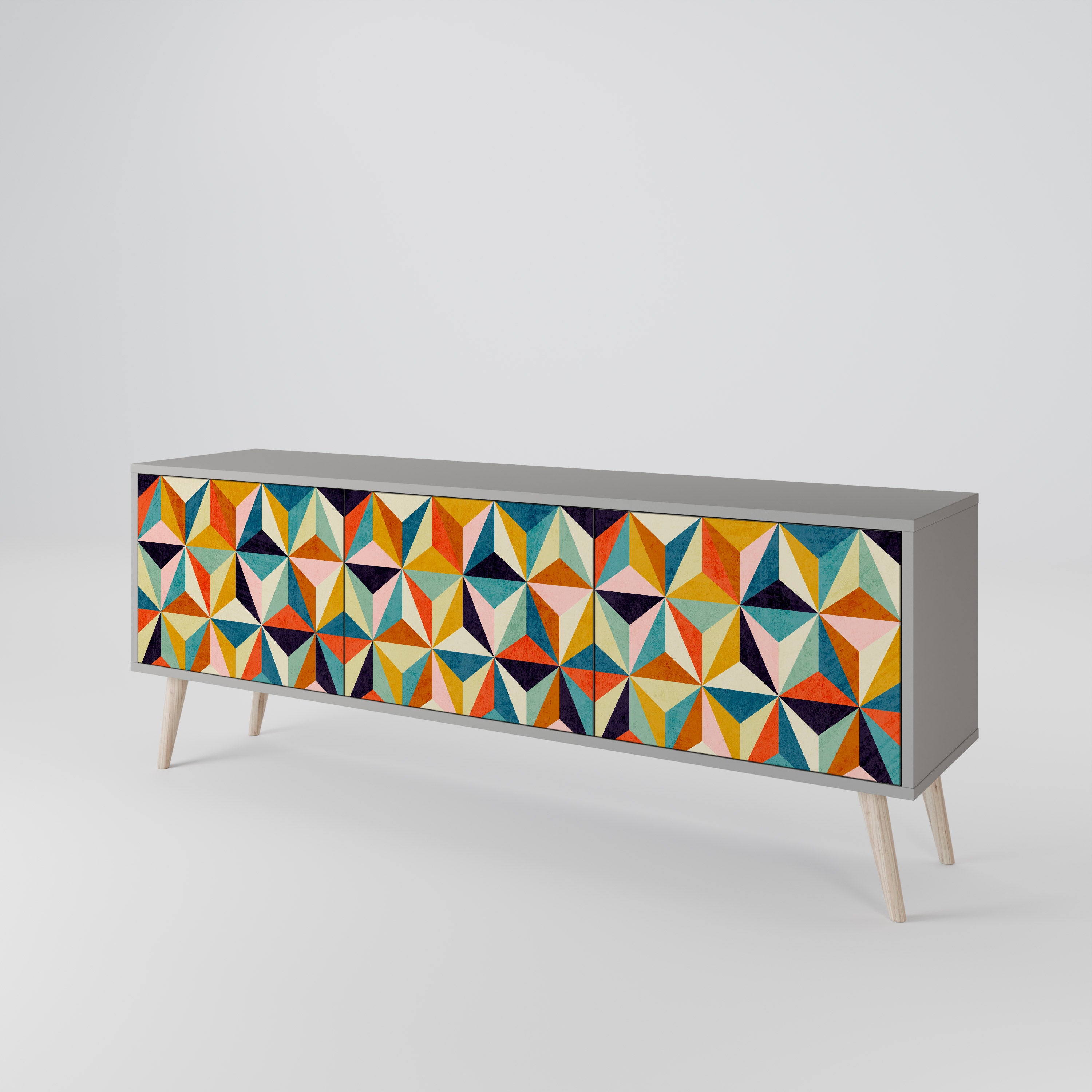 TESSELATE TREASURES 3-Door TV Cabinet