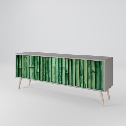 NATURAL GREEN 3-Door TV Cabinet