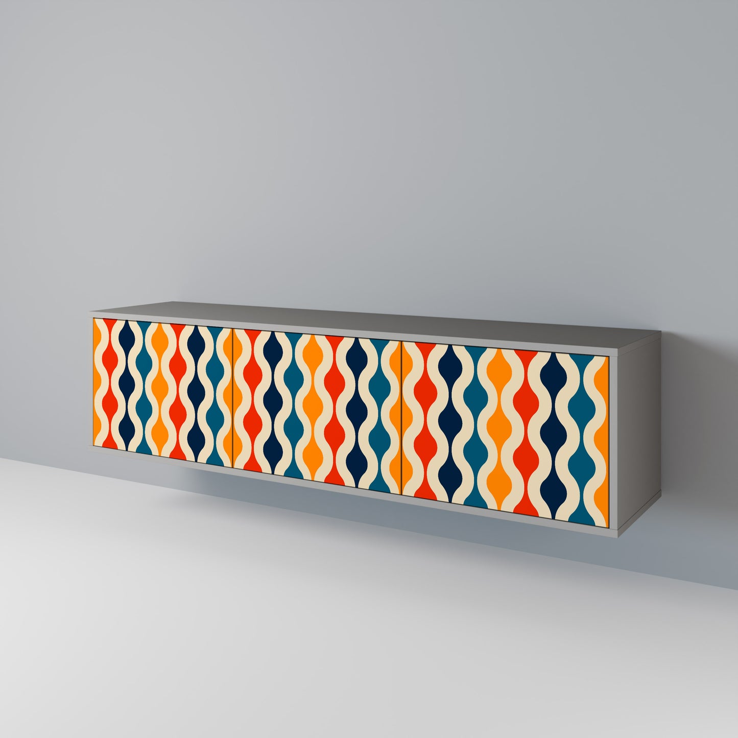 COLORFUL NOSTALGIA 3-Door TV Cabinet