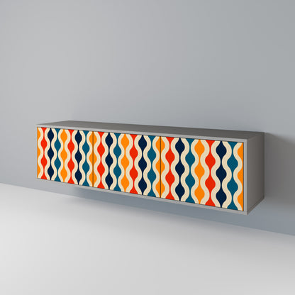 COLORFUL NOSTALGIA 3-Door TV Cabinet