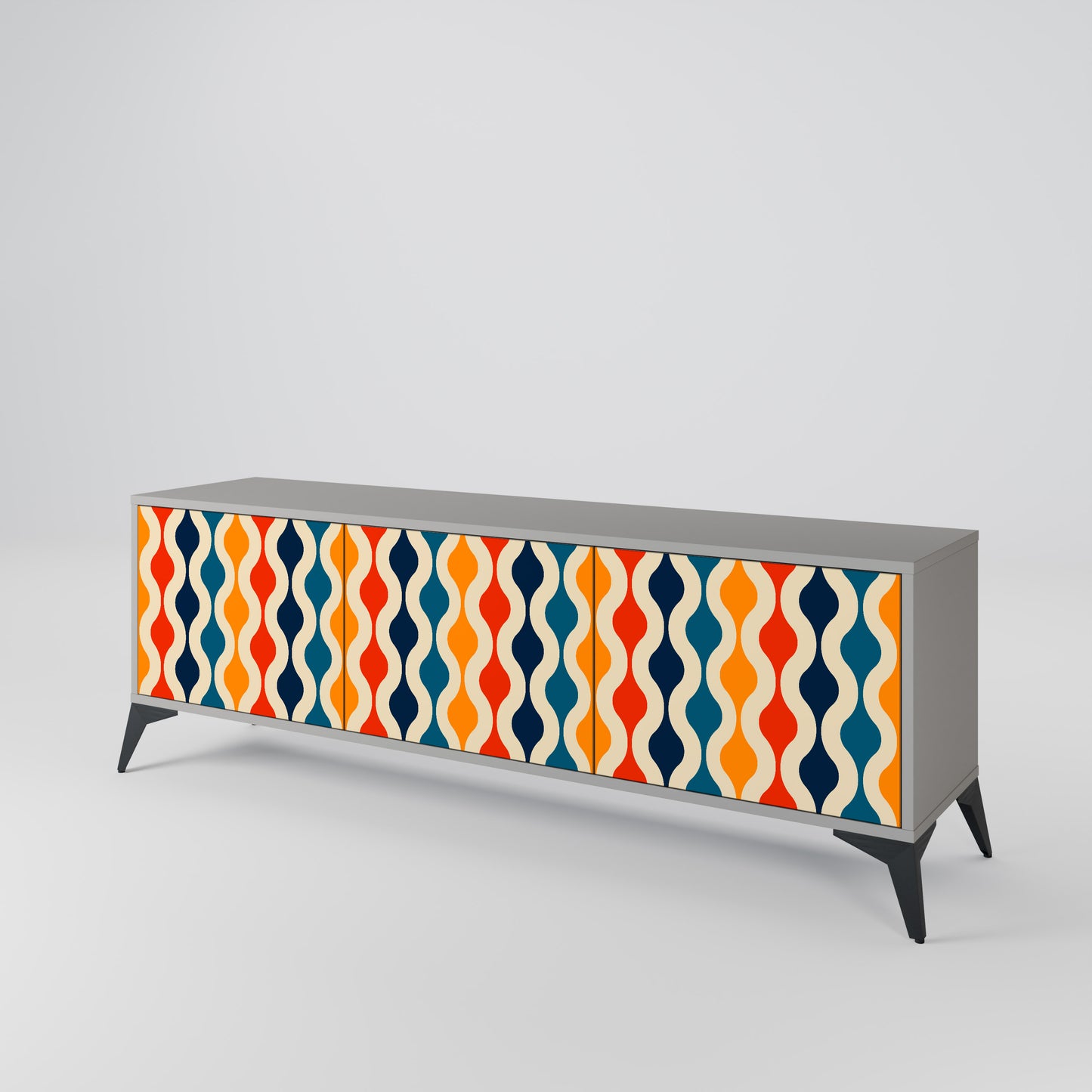 COLORFUL NOSTALGIA 3-Door TV Cabinet