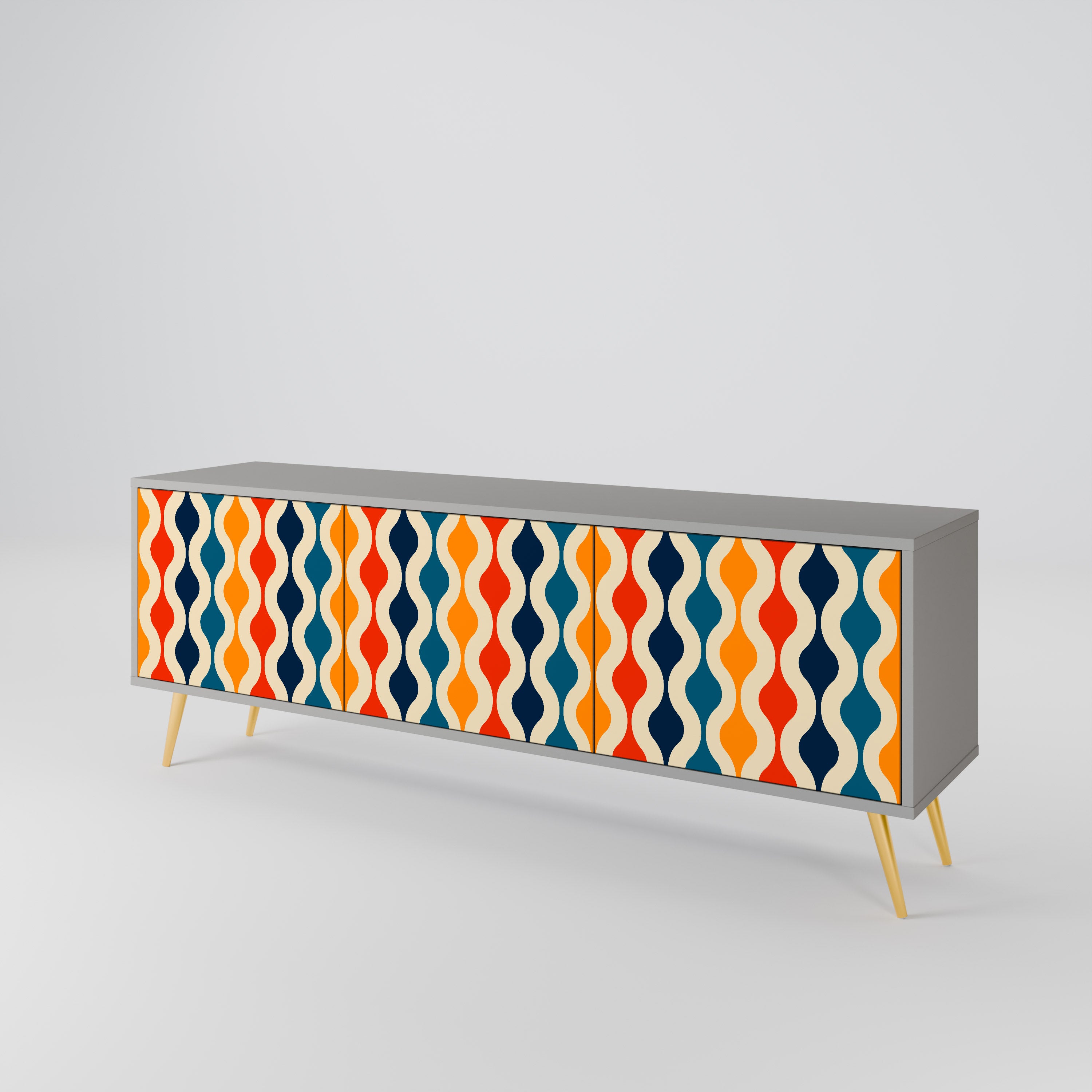 COLORFUL NOSTALGIA 3-Door TV Cabinet