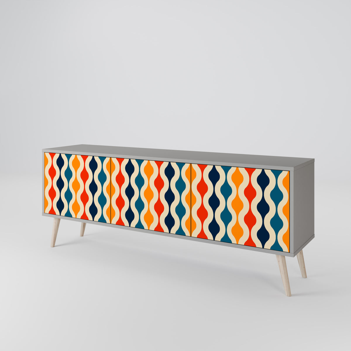 COLORFUL NOSTALGIA 3-Door TV Cabinet