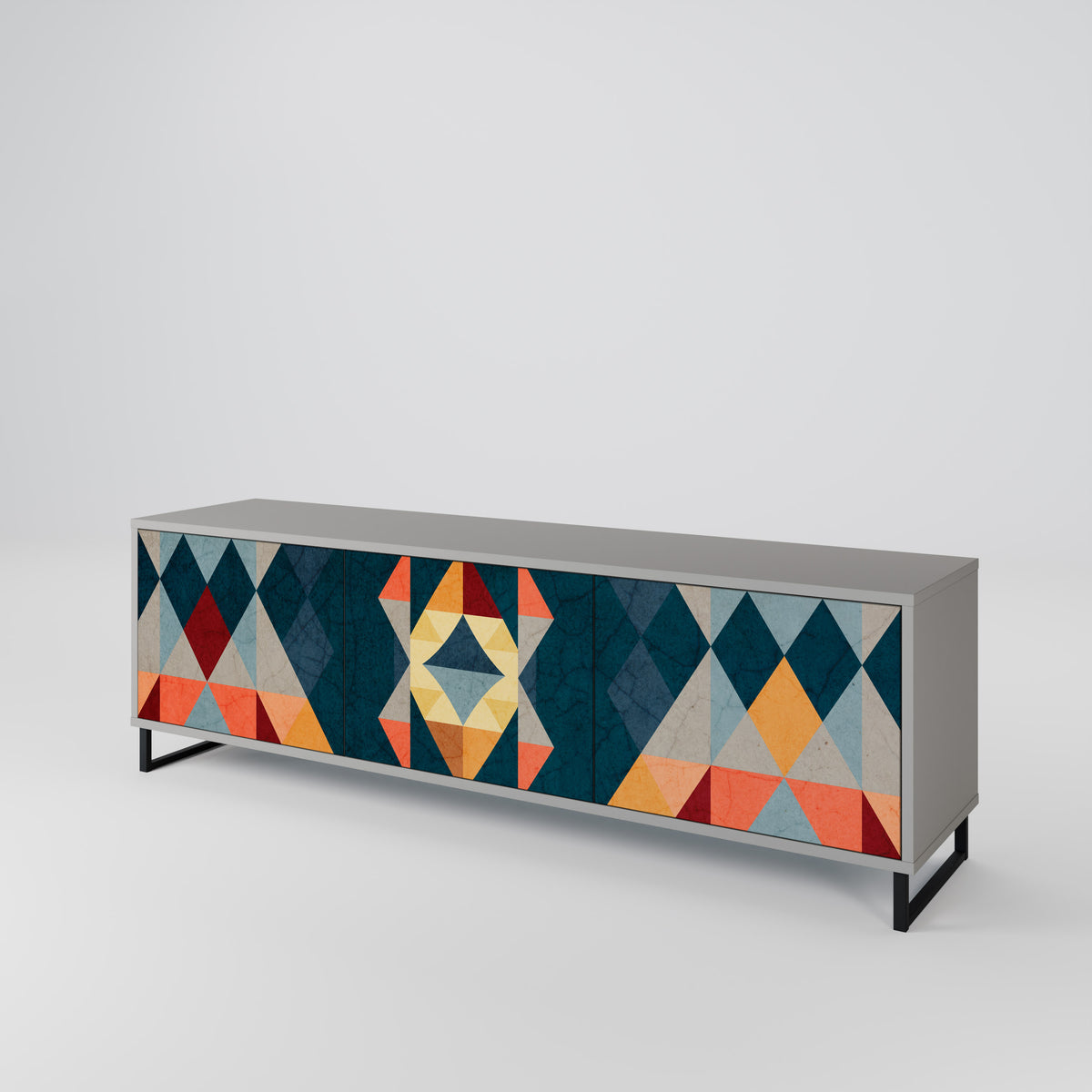 CRACKED ILLUSION 3-Door TV Cabinet