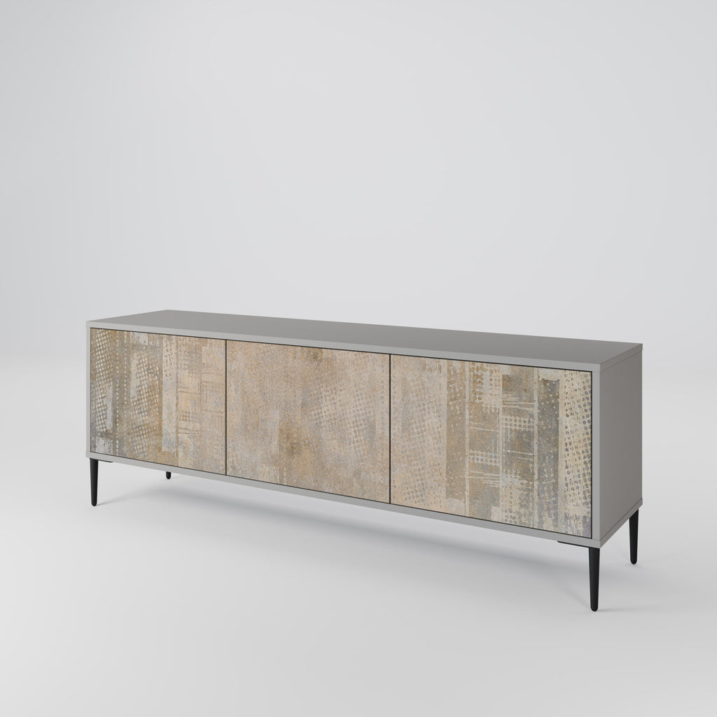 SCREEN ERROR 3-Door TV Stand in Grey Finish