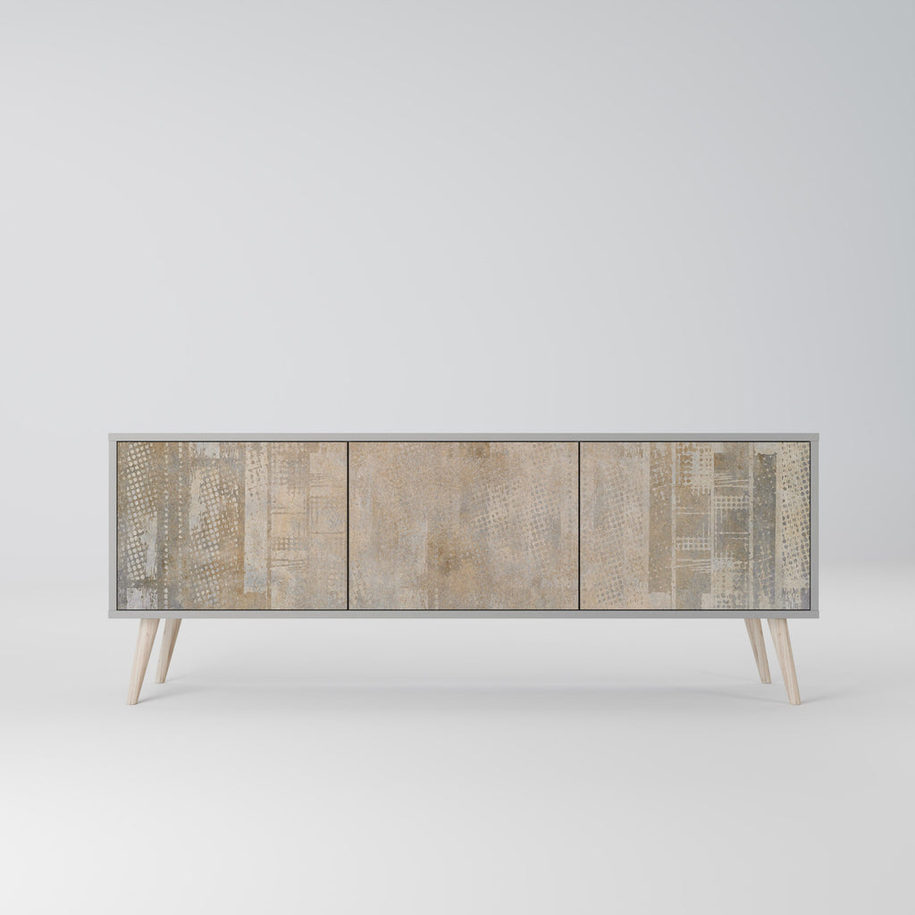 SCREEN ERROR 3-Door TV Stand in Grey Finish