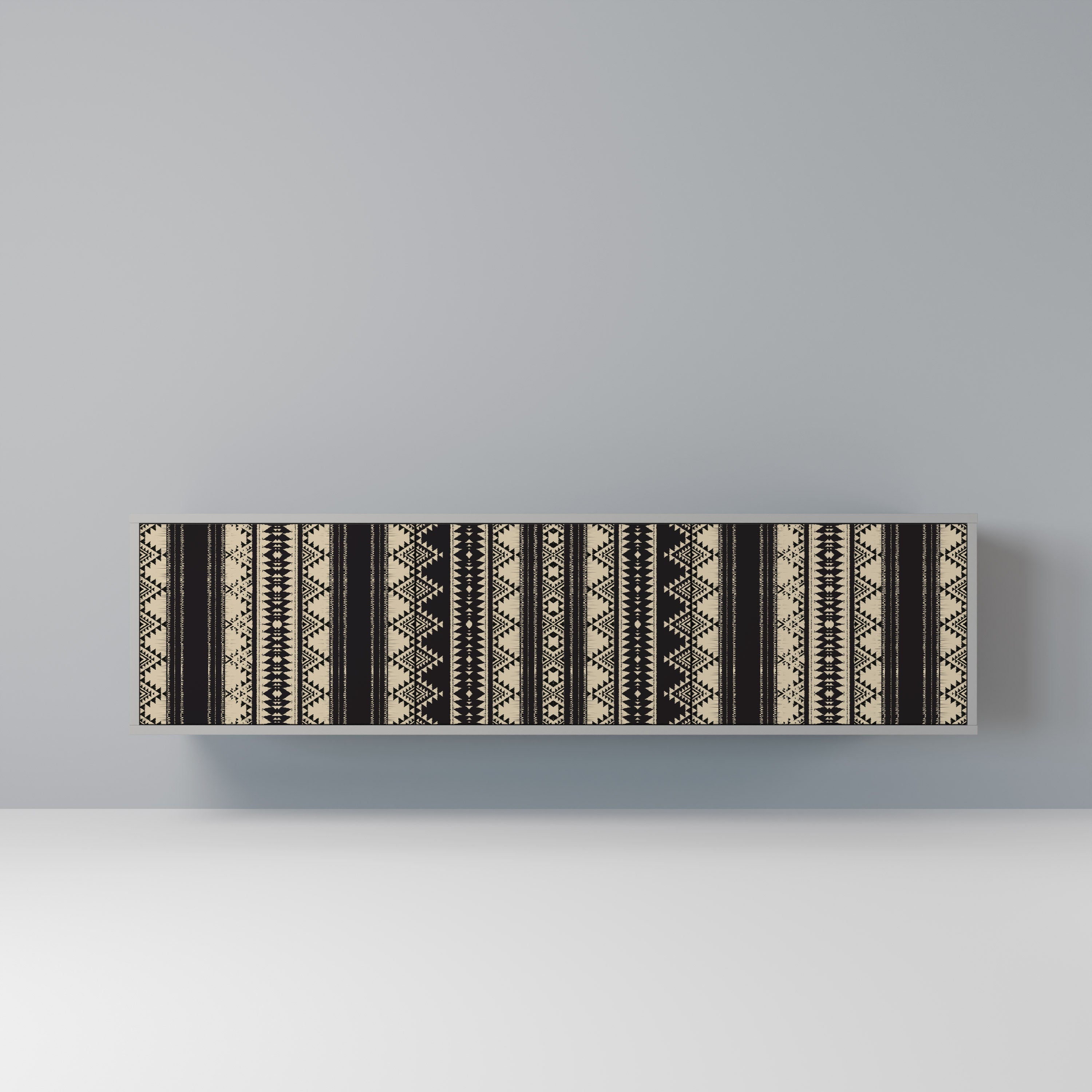 Meuble TV 3 portes AZTEC finition grise