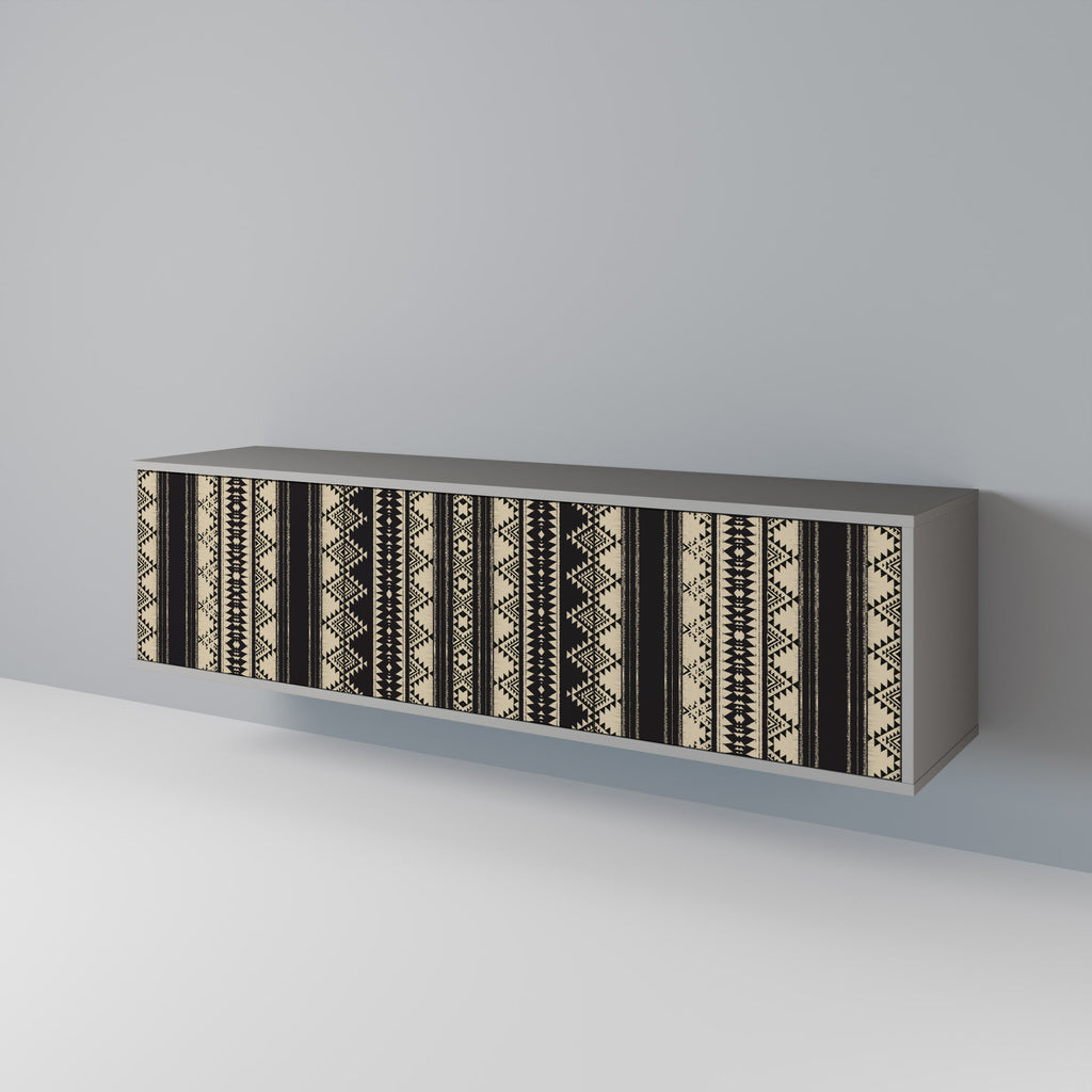 Meuble TV 3 portes AZTEC finition grise