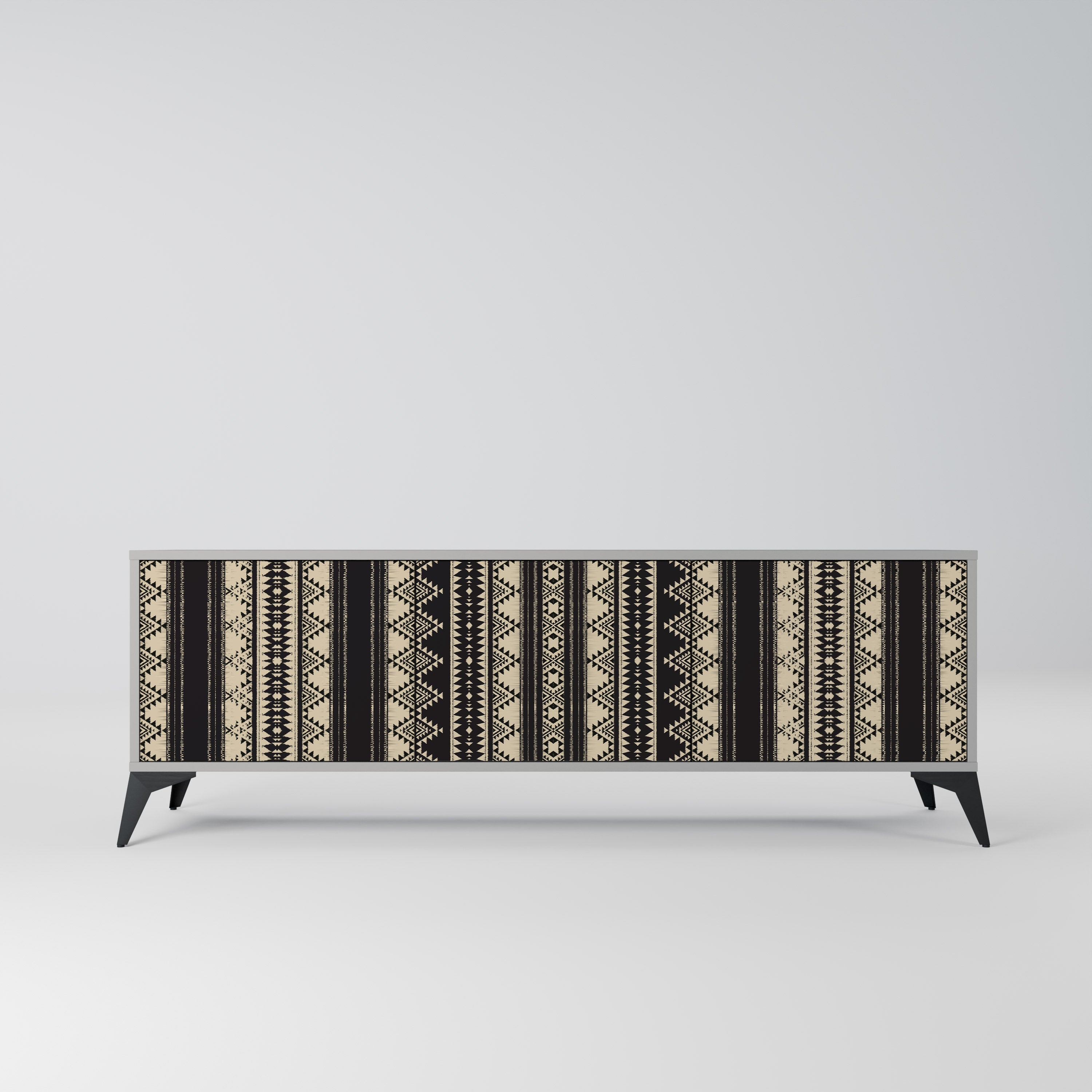 Meuble TV 3 portes AZTEC finition grise