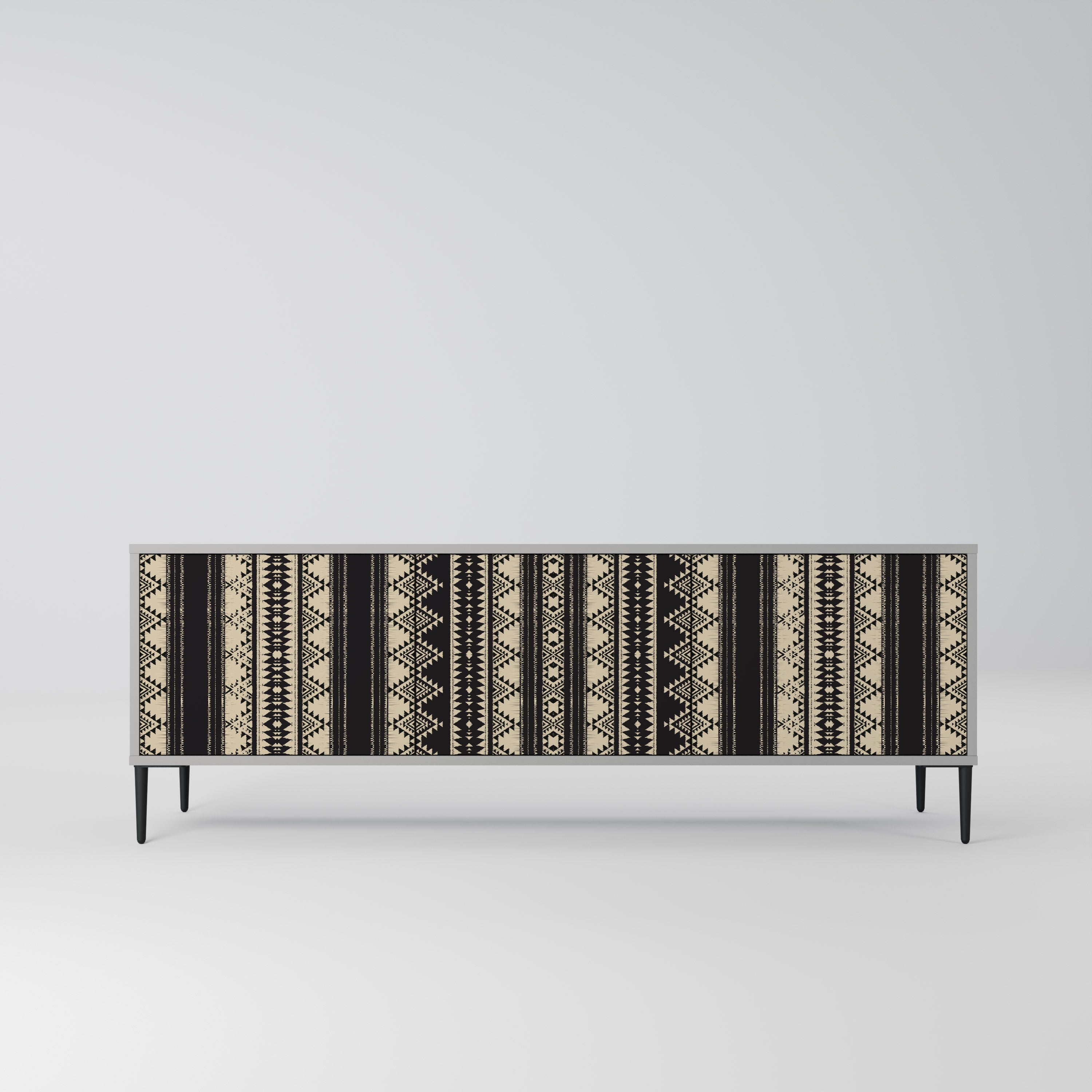 Meuble TV 3 portes AZTEC finition grise