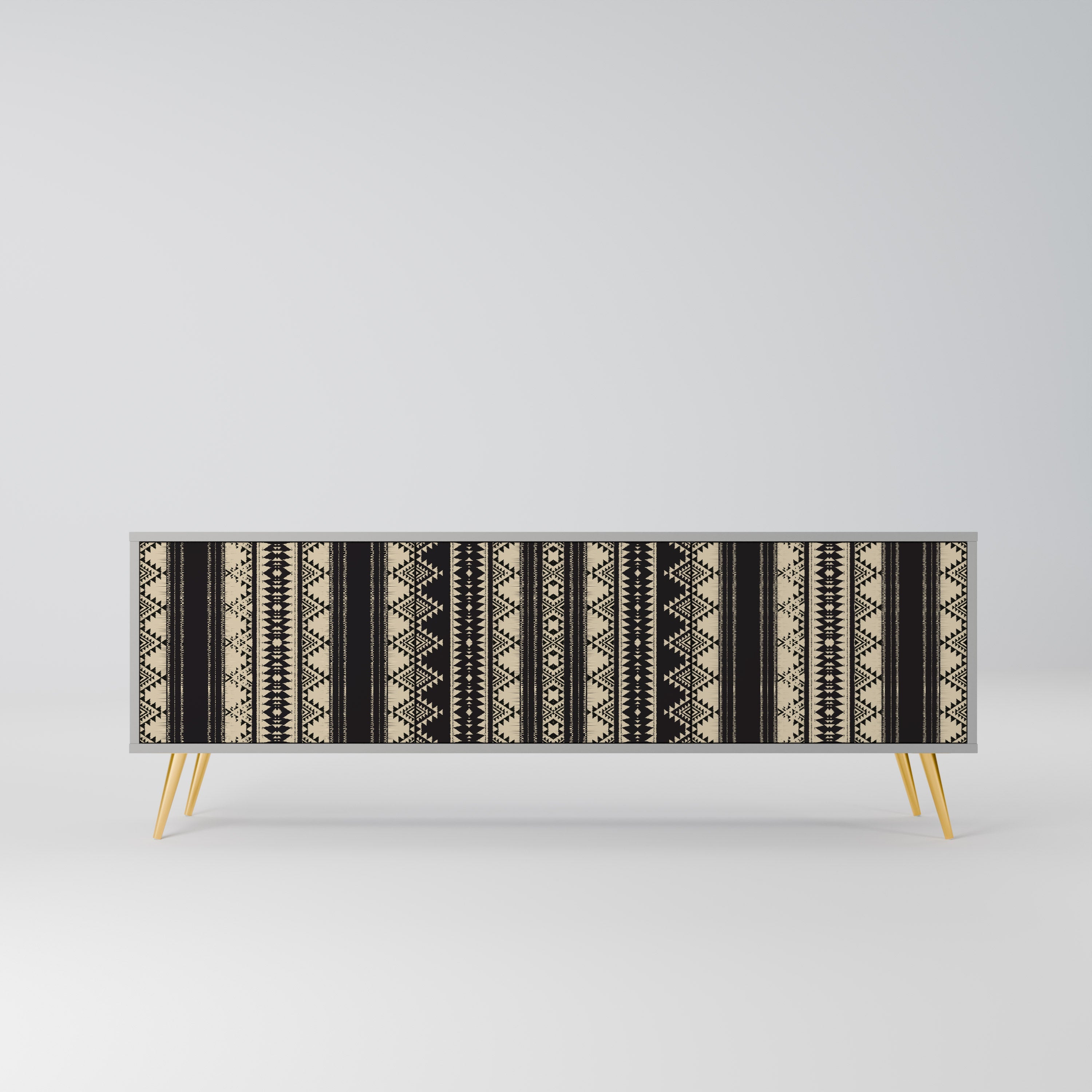 Meuble TV 3 portes AZTEC finition grise