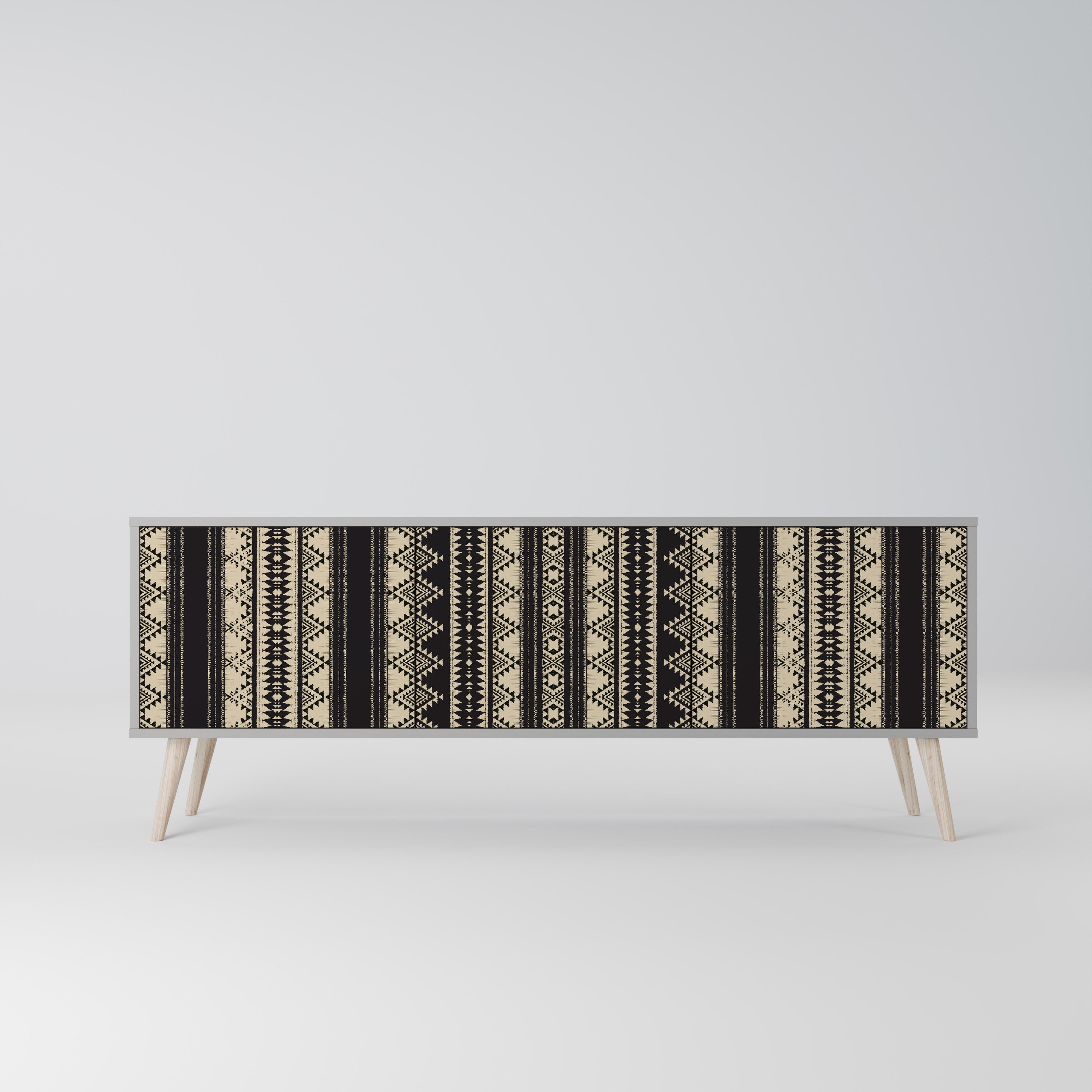 Meuble TV 3 portes AZTEC finition grise