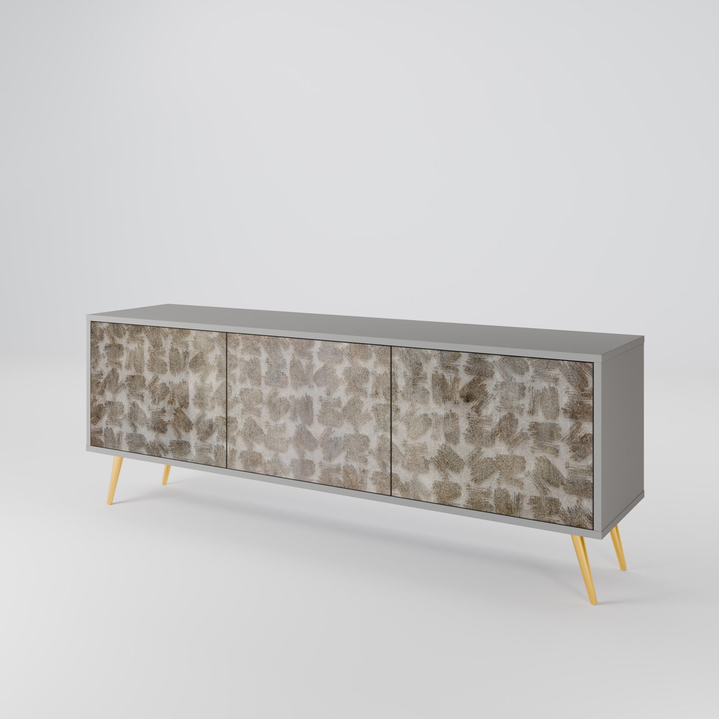 SLIGHTLY BLURRED 3-Door TV Cabinet